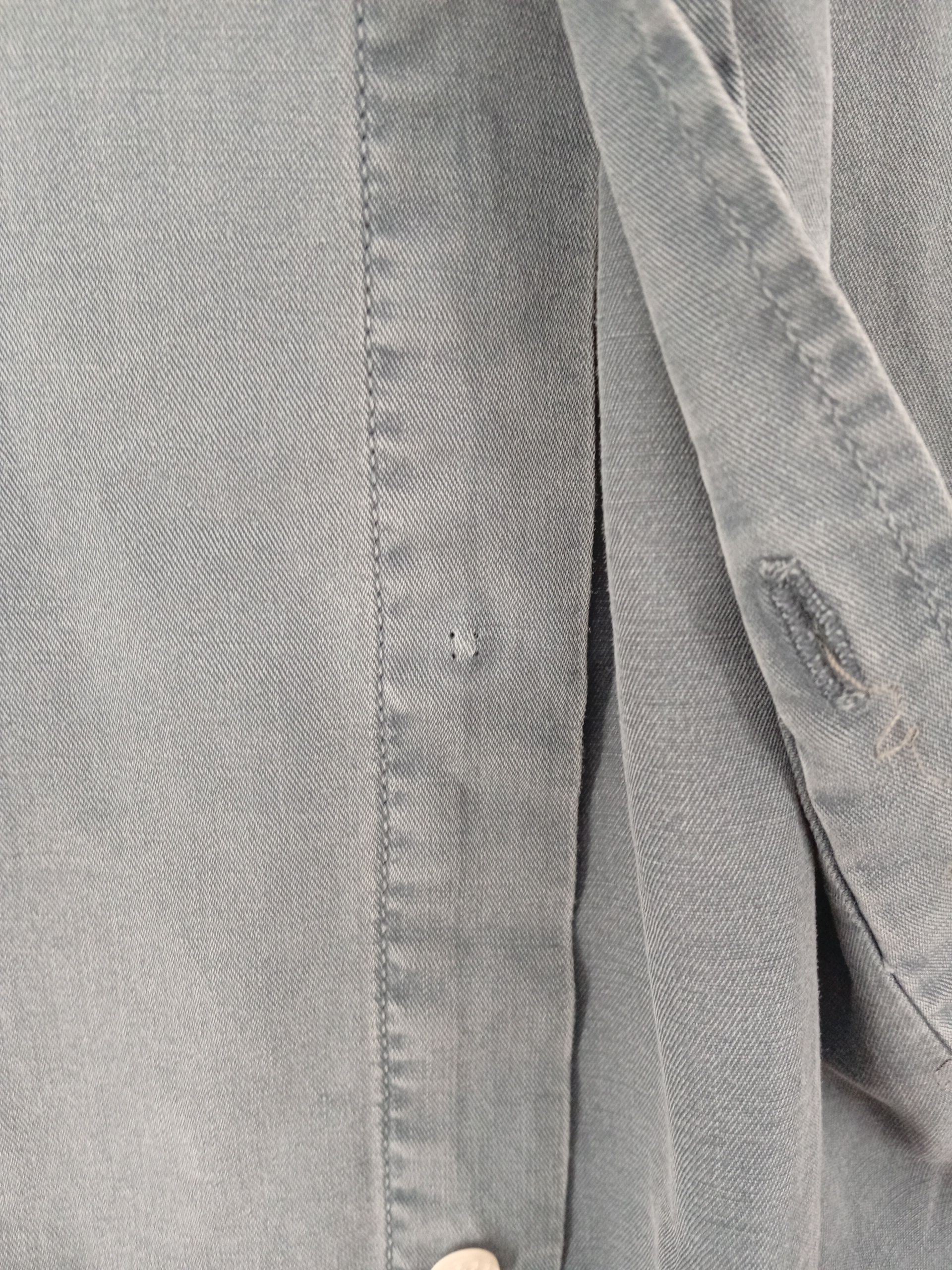 Ecoalf Men's Shirt Chest: 42 in Blue Viscose with Cotton, Linen Basic - Image 5