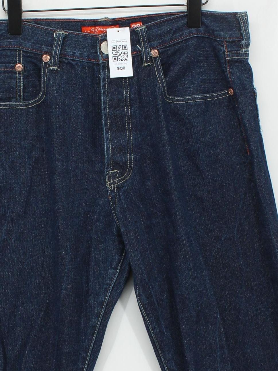 Ed Hardy Men's Jeans W 36 in Blue Graphic 100% Cotton Straight - Image 3