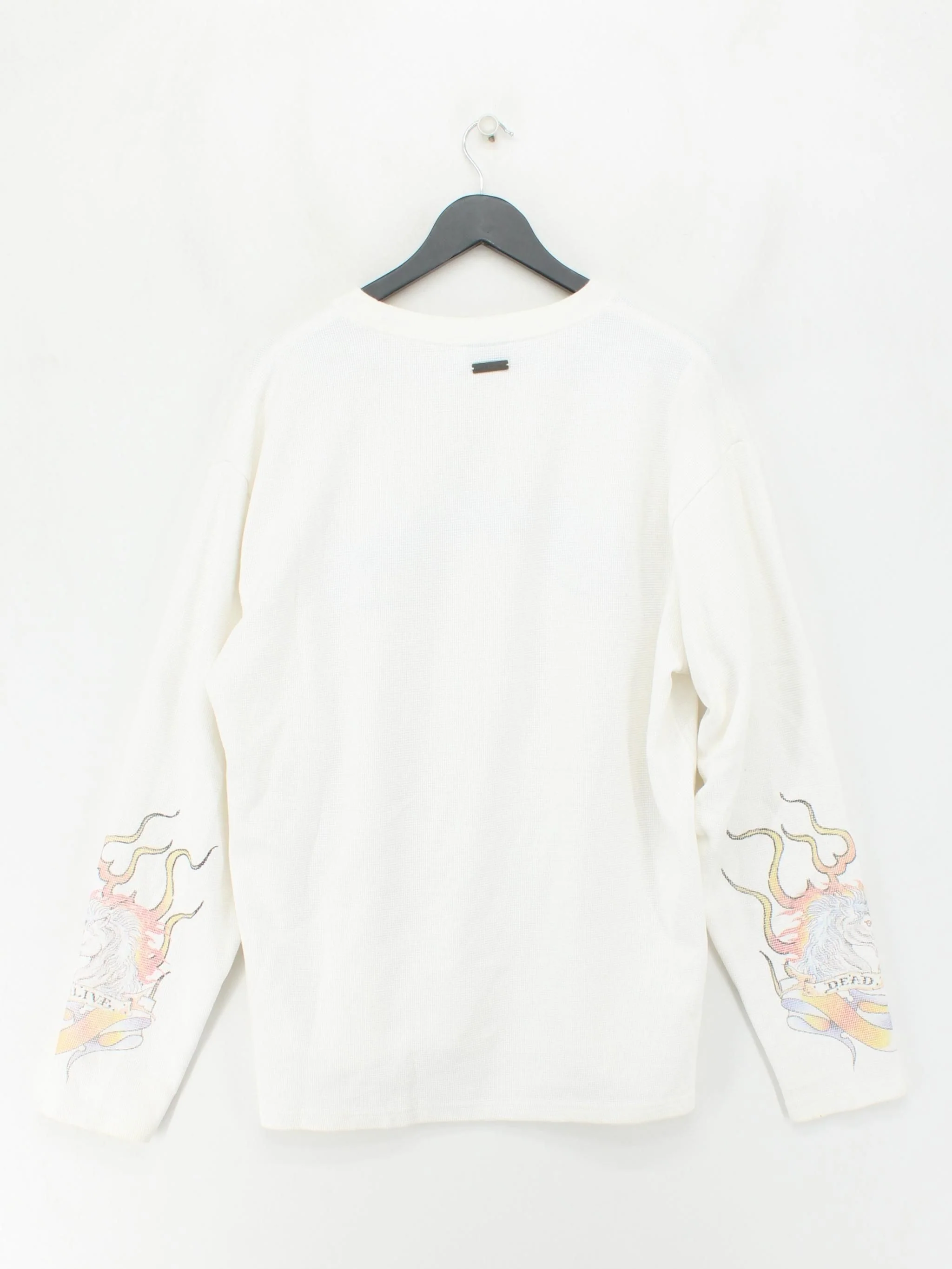 Ed Hardy Men's Jumper M White Graphic 100% Cotton Round Neck Pullover - Image 2