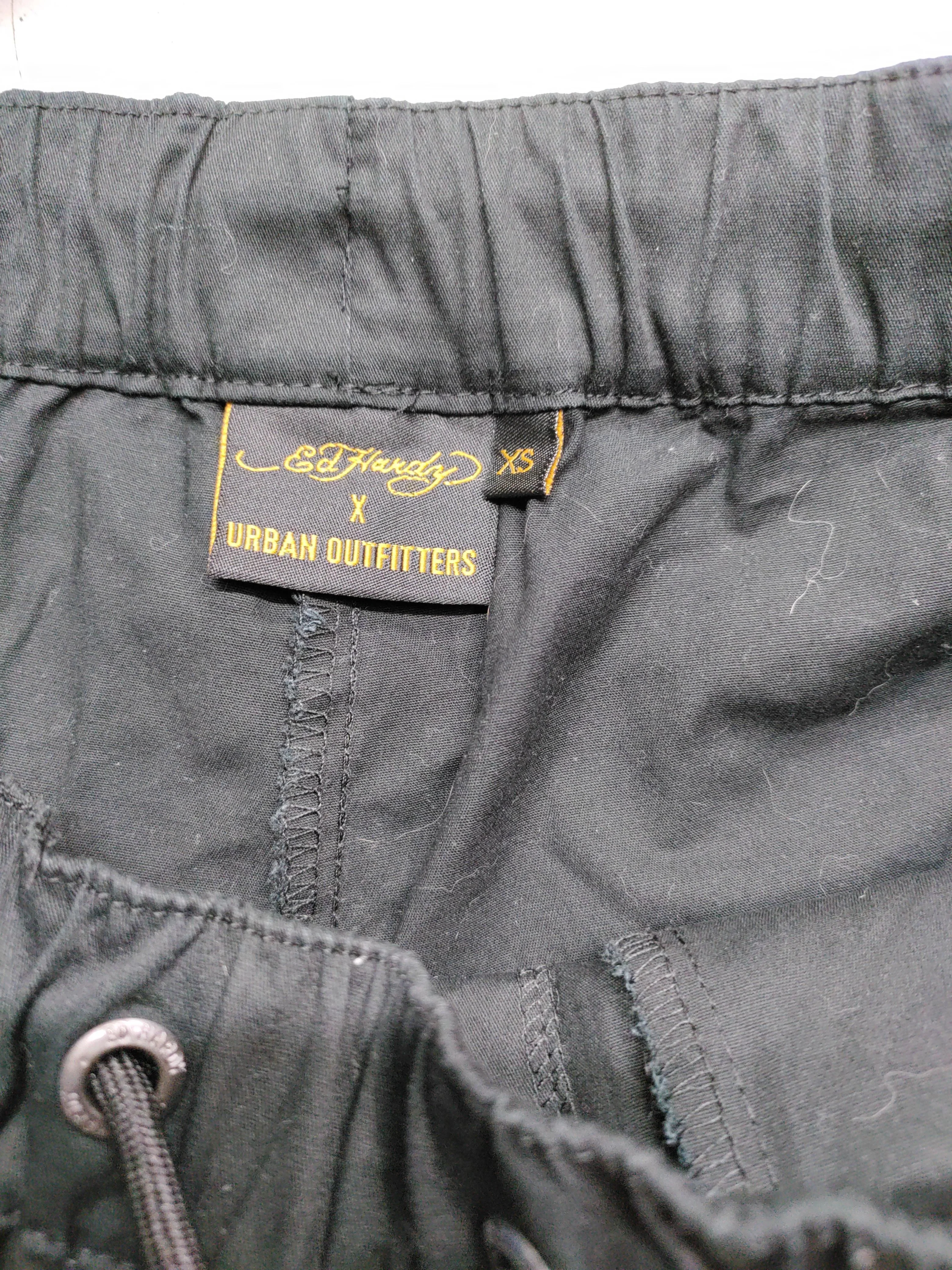 Ed Hardy Men's Trousers XS Black Graphic Cotton with Spandex Wide-Leg Cargo - Image 5