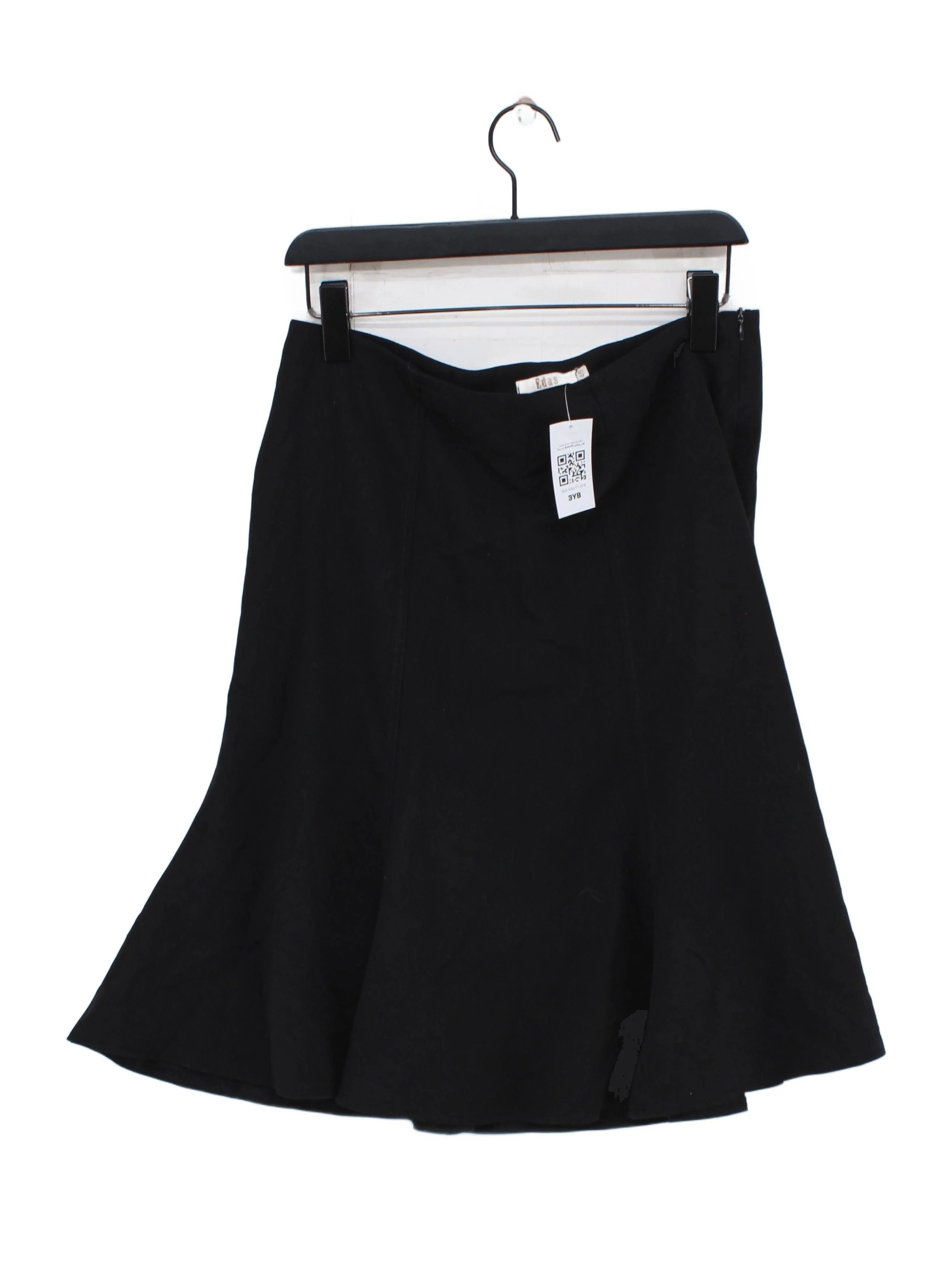 EDAS Women's Midi Skirt UK 14 Black Polyester with Viscose, Spandex Midi A-Line