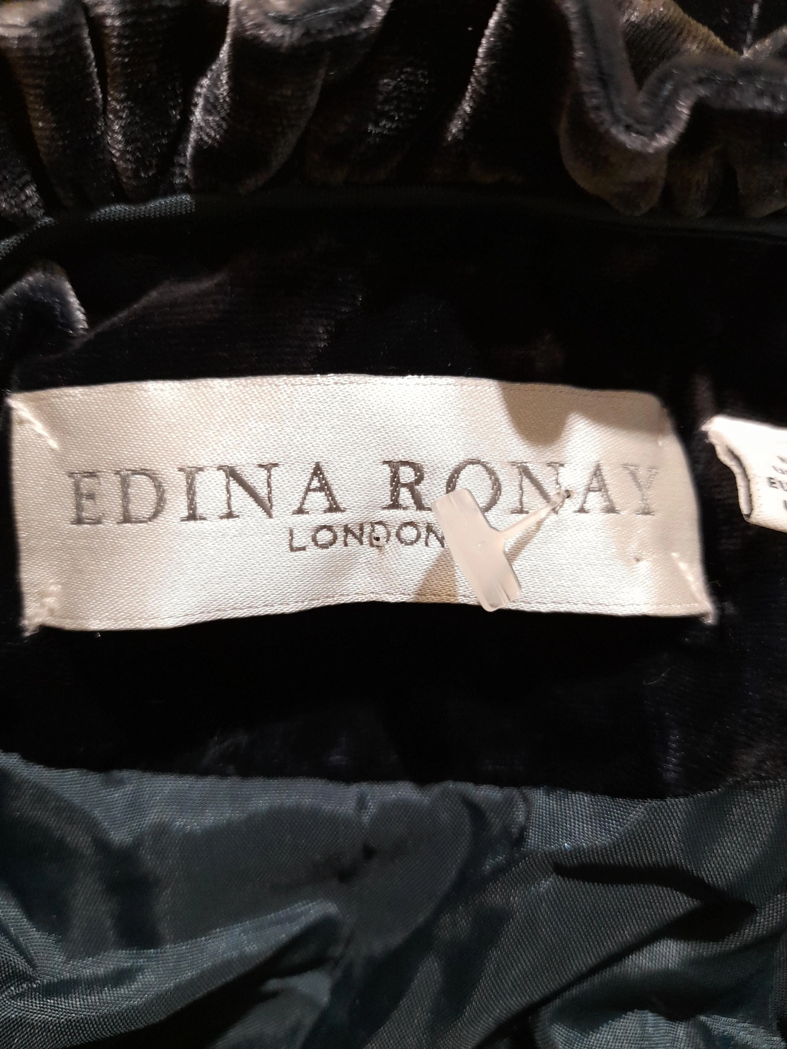 Edina Ronay Women's Coat M Black Viscose with Silk, Acetate Overcoat - Image 5