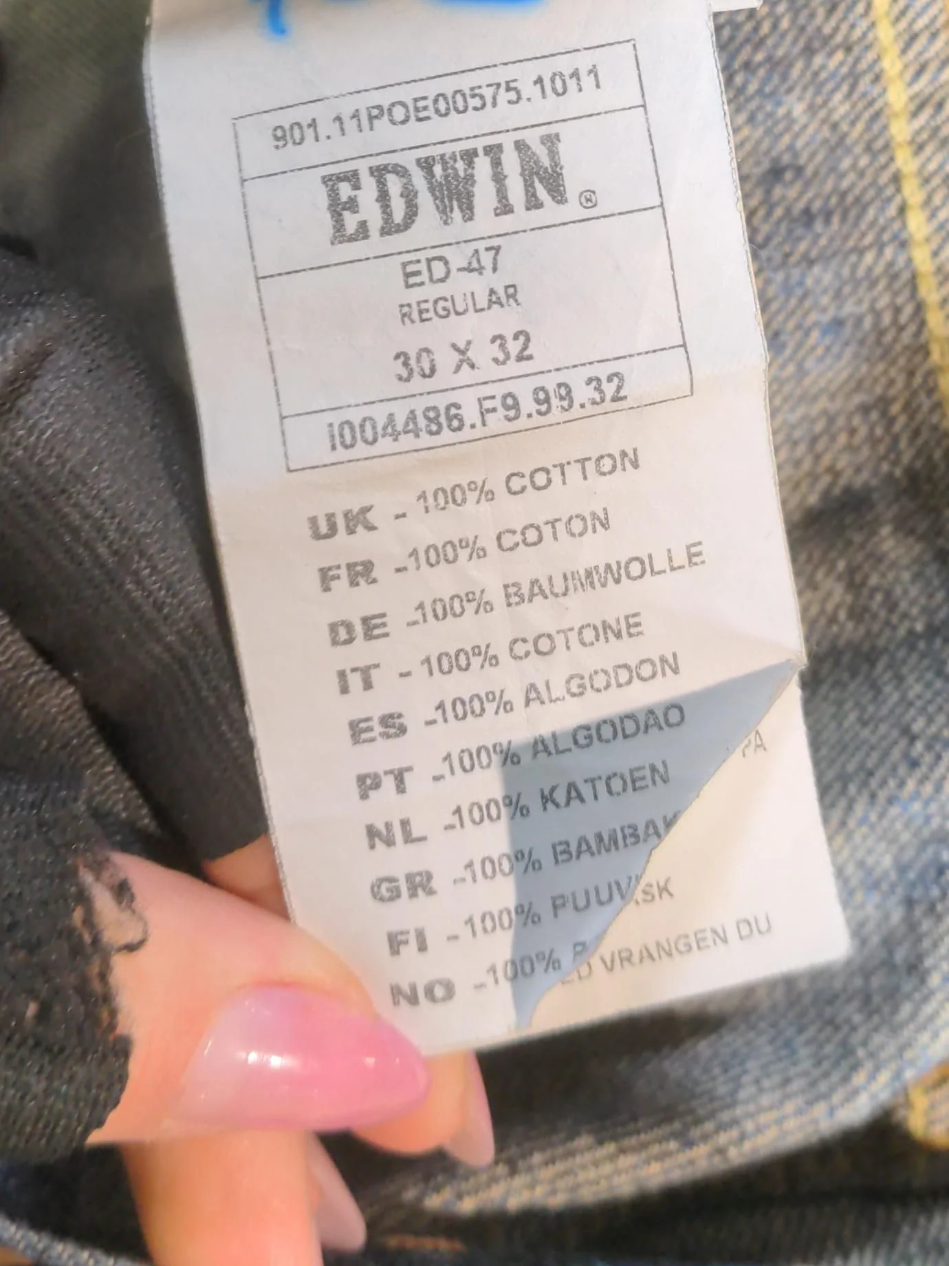 Edwin Men's Jeans M Blue 100% Cotton Straight - Image 6