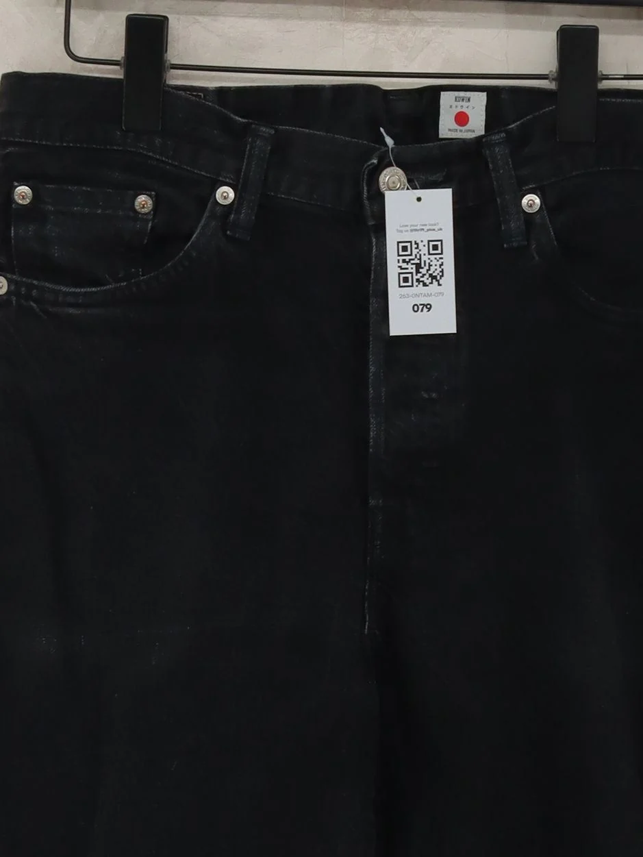 Edwin Men's Jeans W 32 in; L 32 in Black 100% Cotton Straight - Image 3