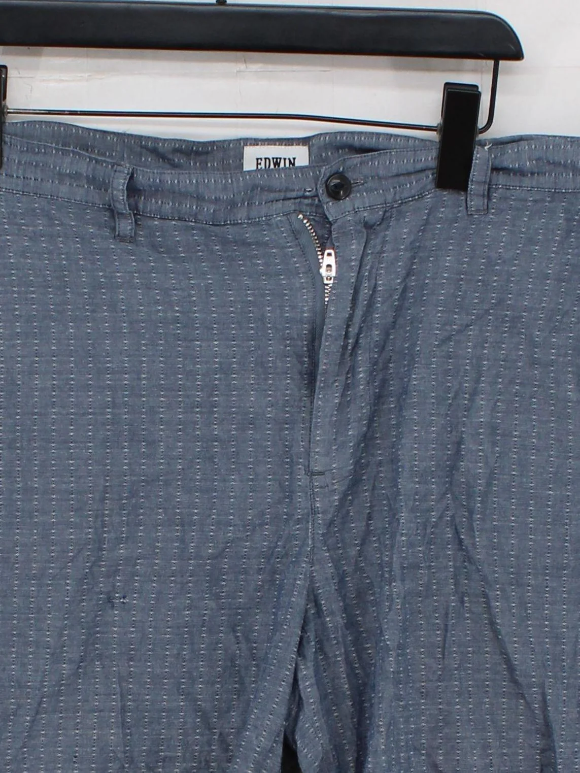 Edwin Men's Shorts XL Blue Striped 100% Cotton Chino - Image 3