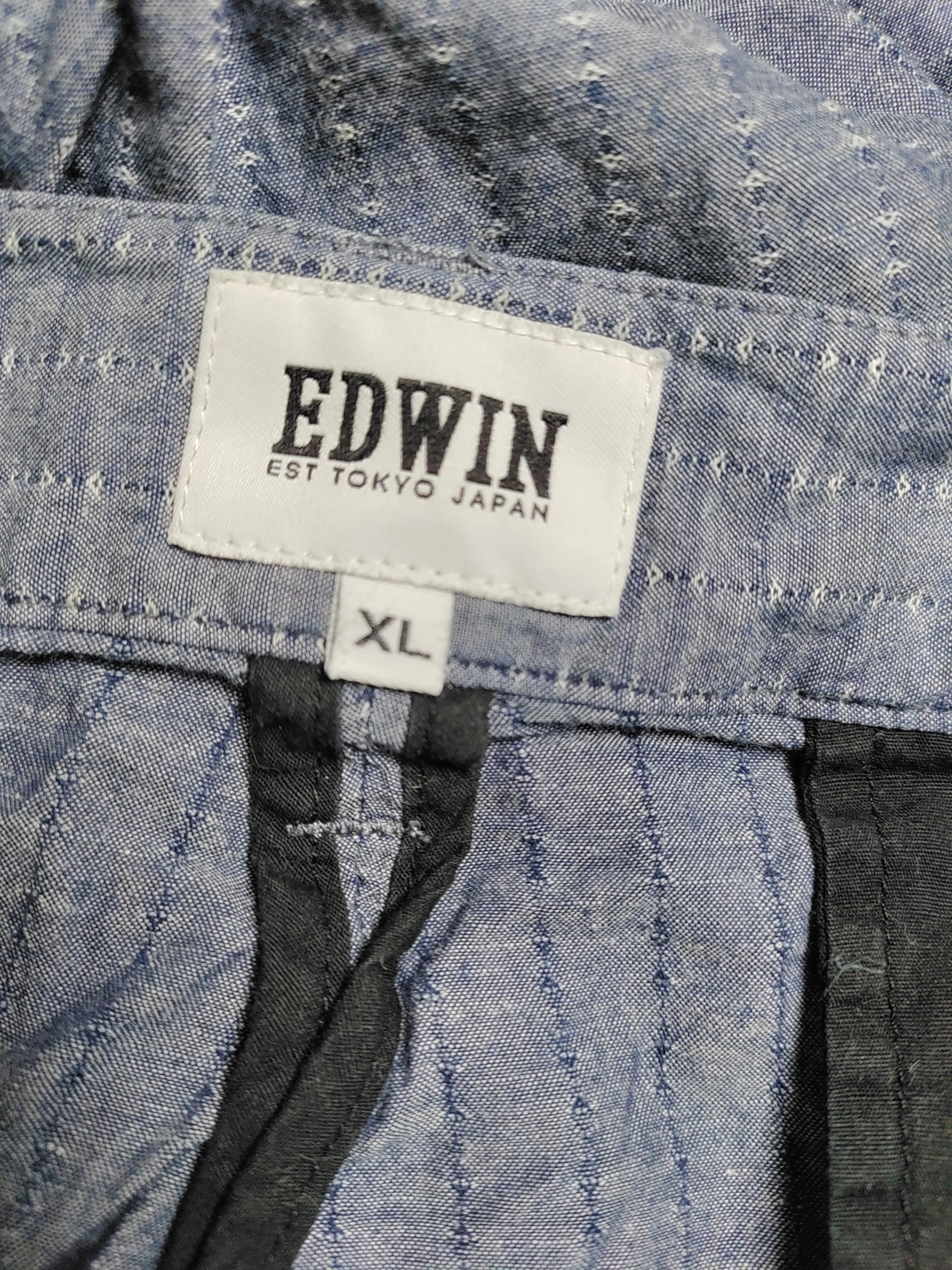Edwin Men's Shorts XL Blue Striped 100% Cotton Chino - Image 6