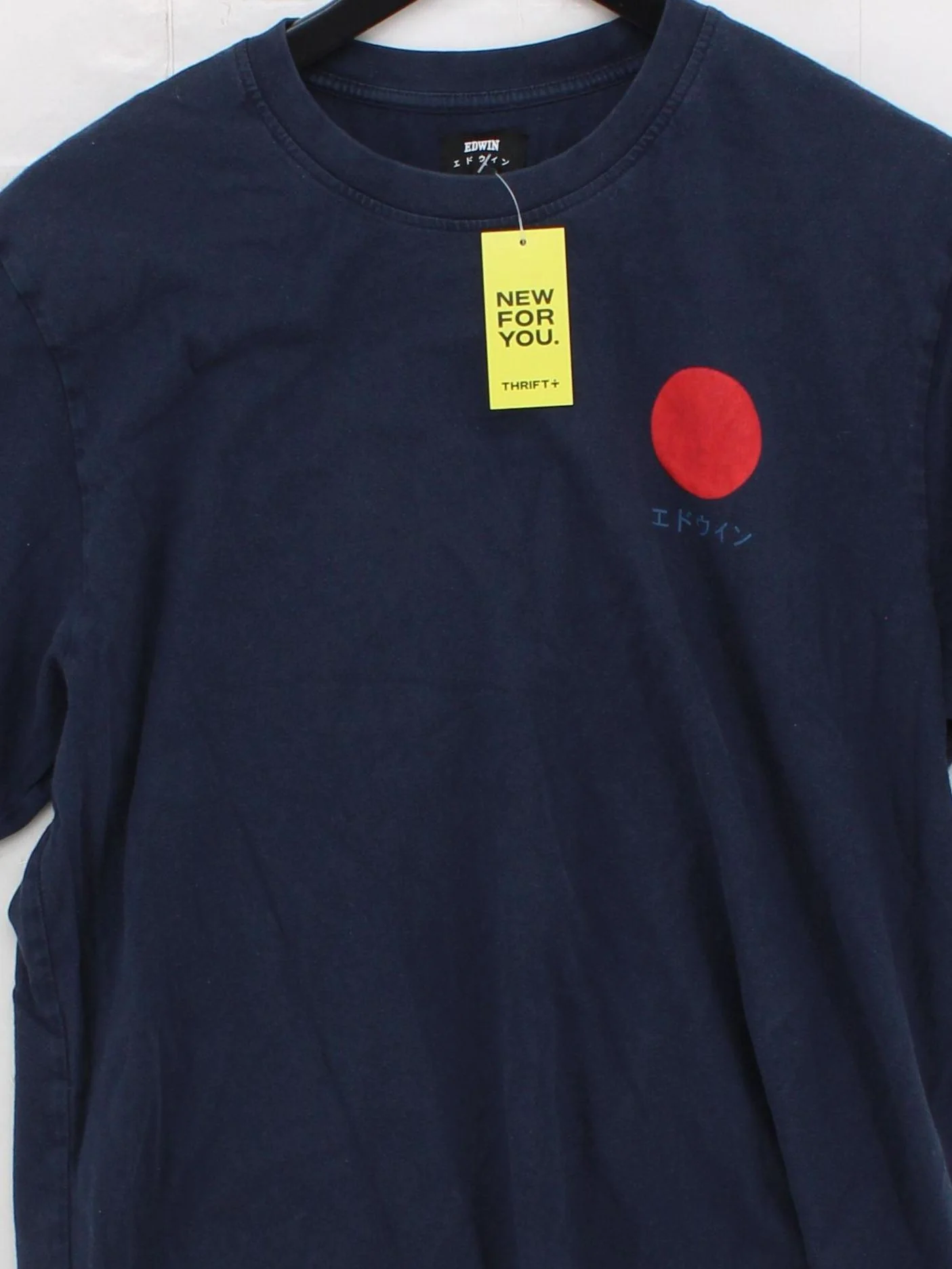 Edwin Men's T-Shirt L Blue Graphic 100% Cotton Basic - Image 3
