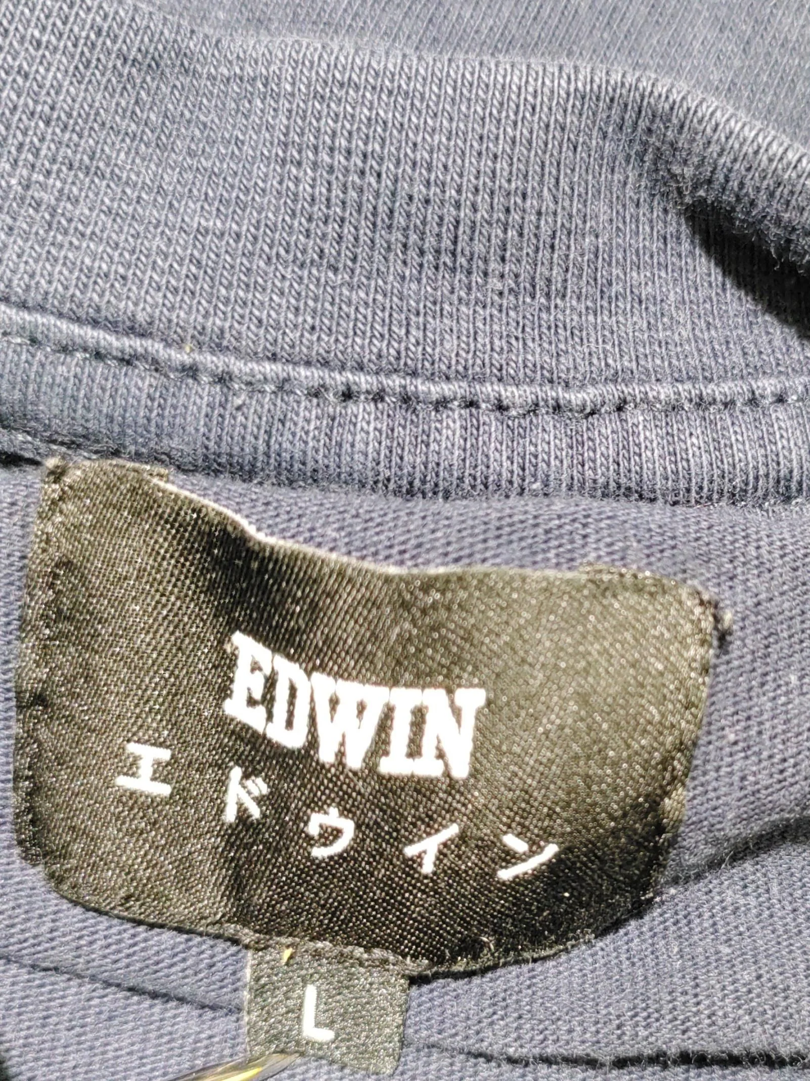 Edwin Men's T-Shirt L Blue Graphic 100% Cotton Basic - Image 7