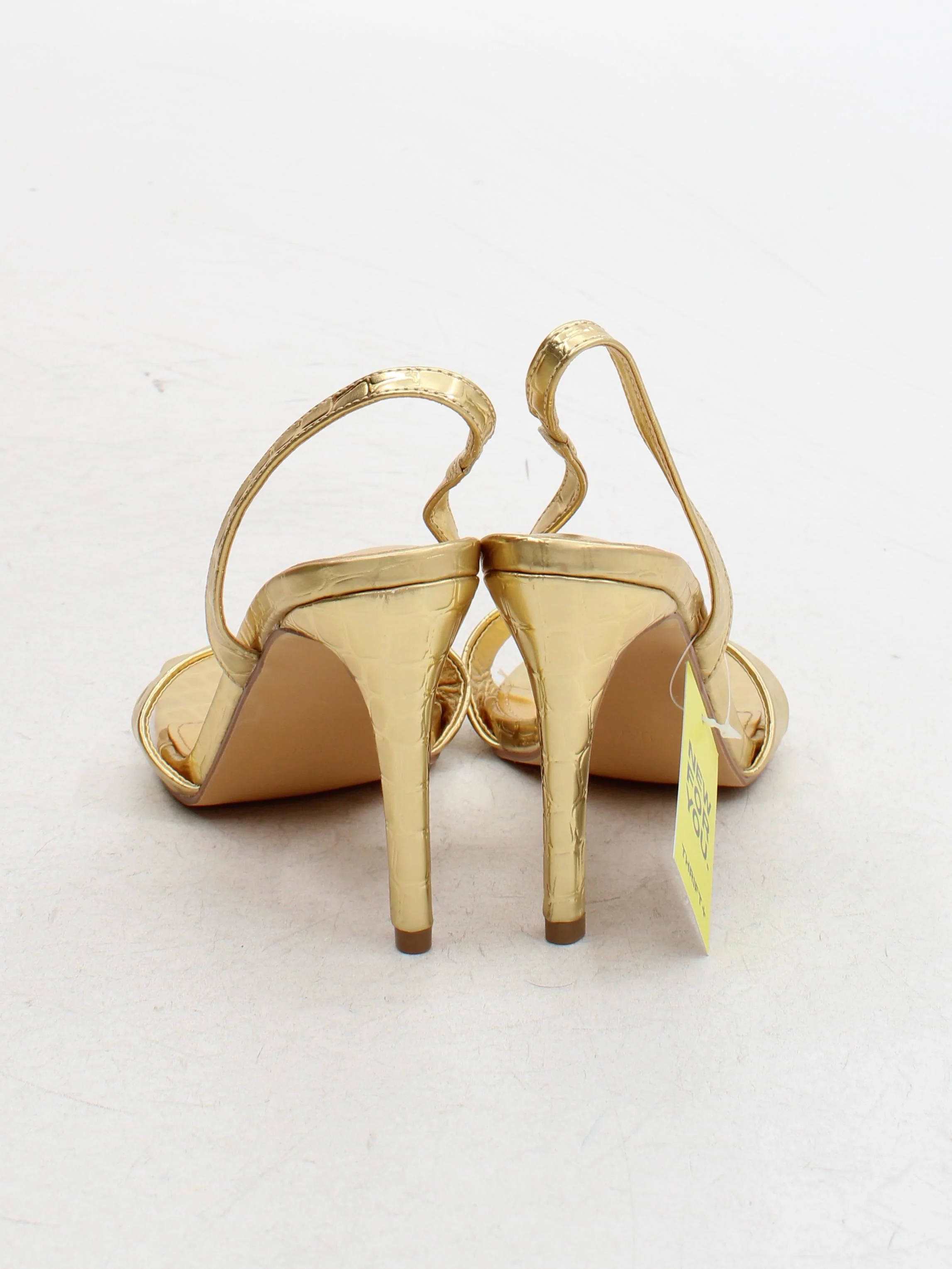 EGO Women's Heels UK 6 Gold Animal Print 100% Faux Leather Strappy - Image 3