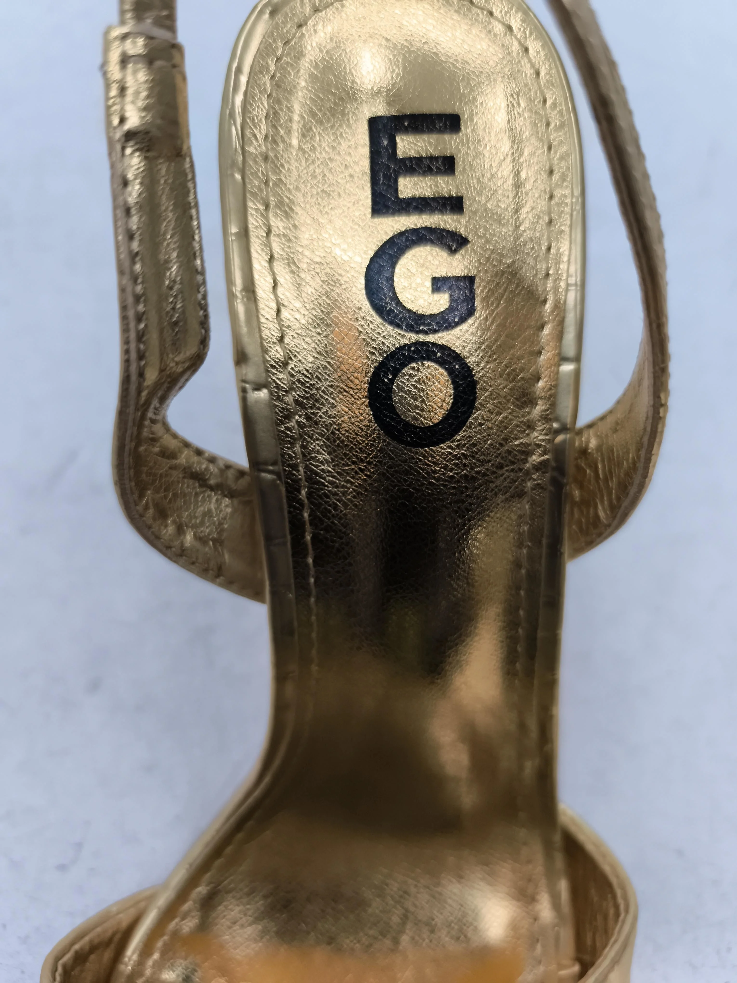 EGO Women's Heels UK 6 Gold Animal Print 100% Faux Leather Strappy - Image 6