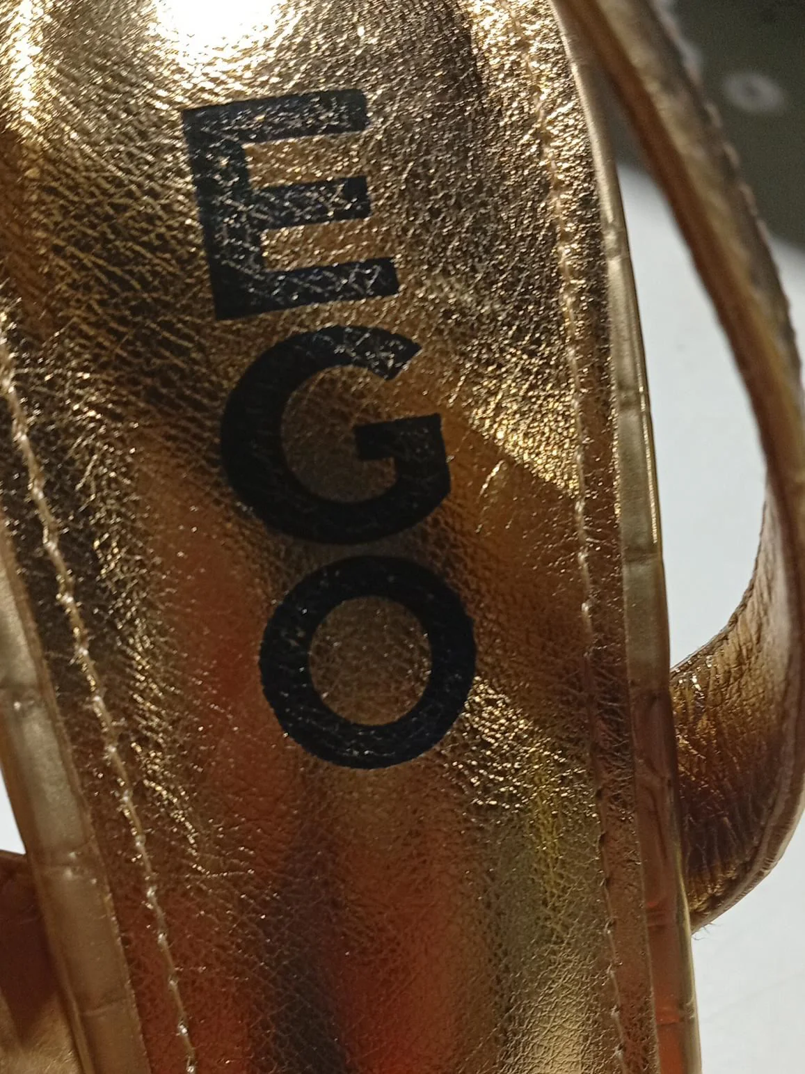 EGO Women's Heels UK 6 Gold Animal Print 100% Faux Leather Strappy - Image 8
