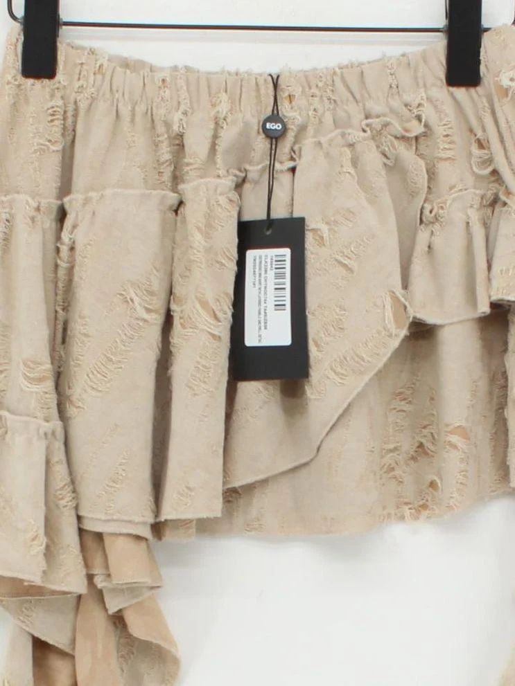 EGO Women's Mini Skirt UK 8 Tan Polyester New with tags - Image 3