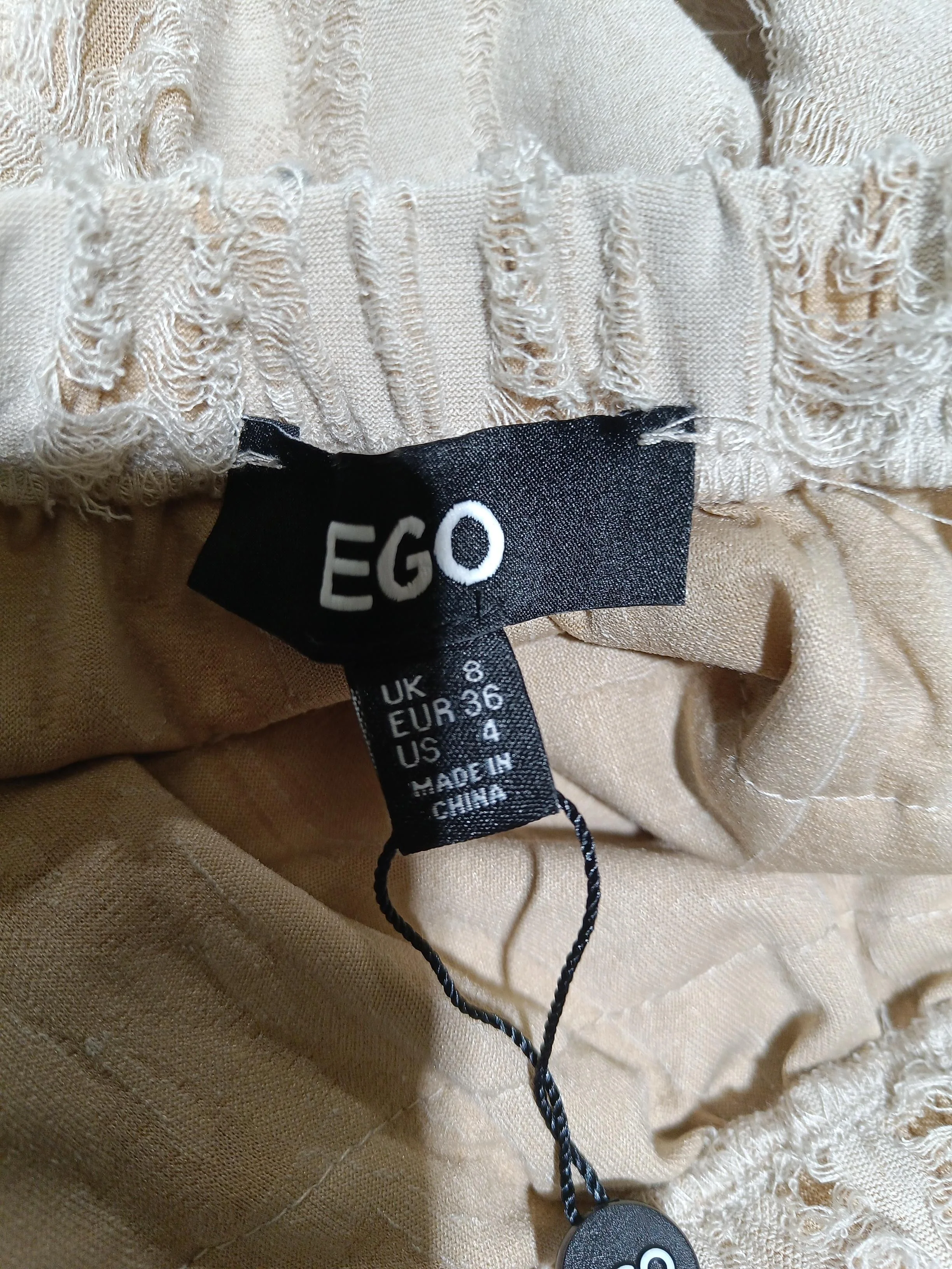 EGO Women's Mini Skirt UK 8 Tan Polyester New with tags - Image 5
