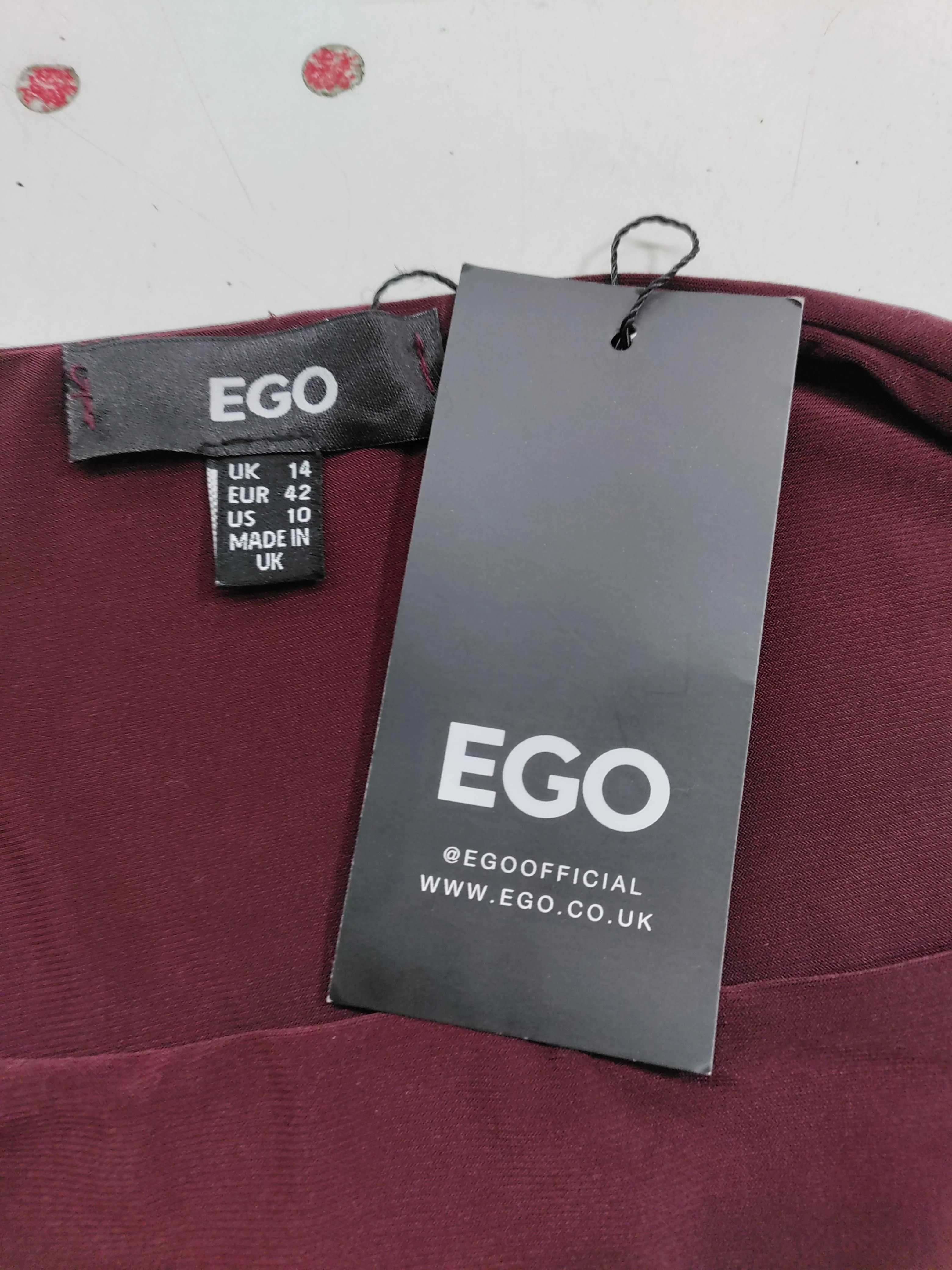 EGO Women's Top UK 14 Red Polyester with Elastane Basic New with tags - Image 6