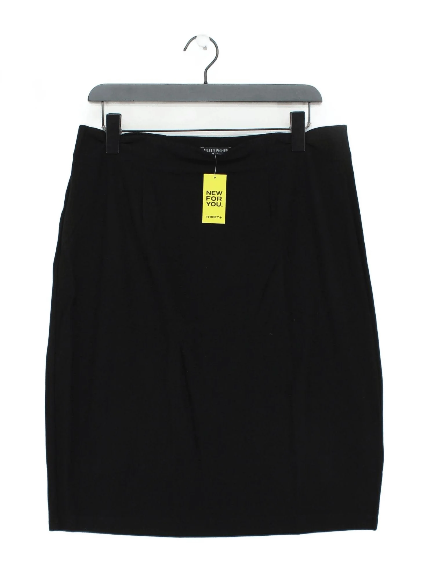 Eileen Fisher Women's Midi Skirt L Black Viscose