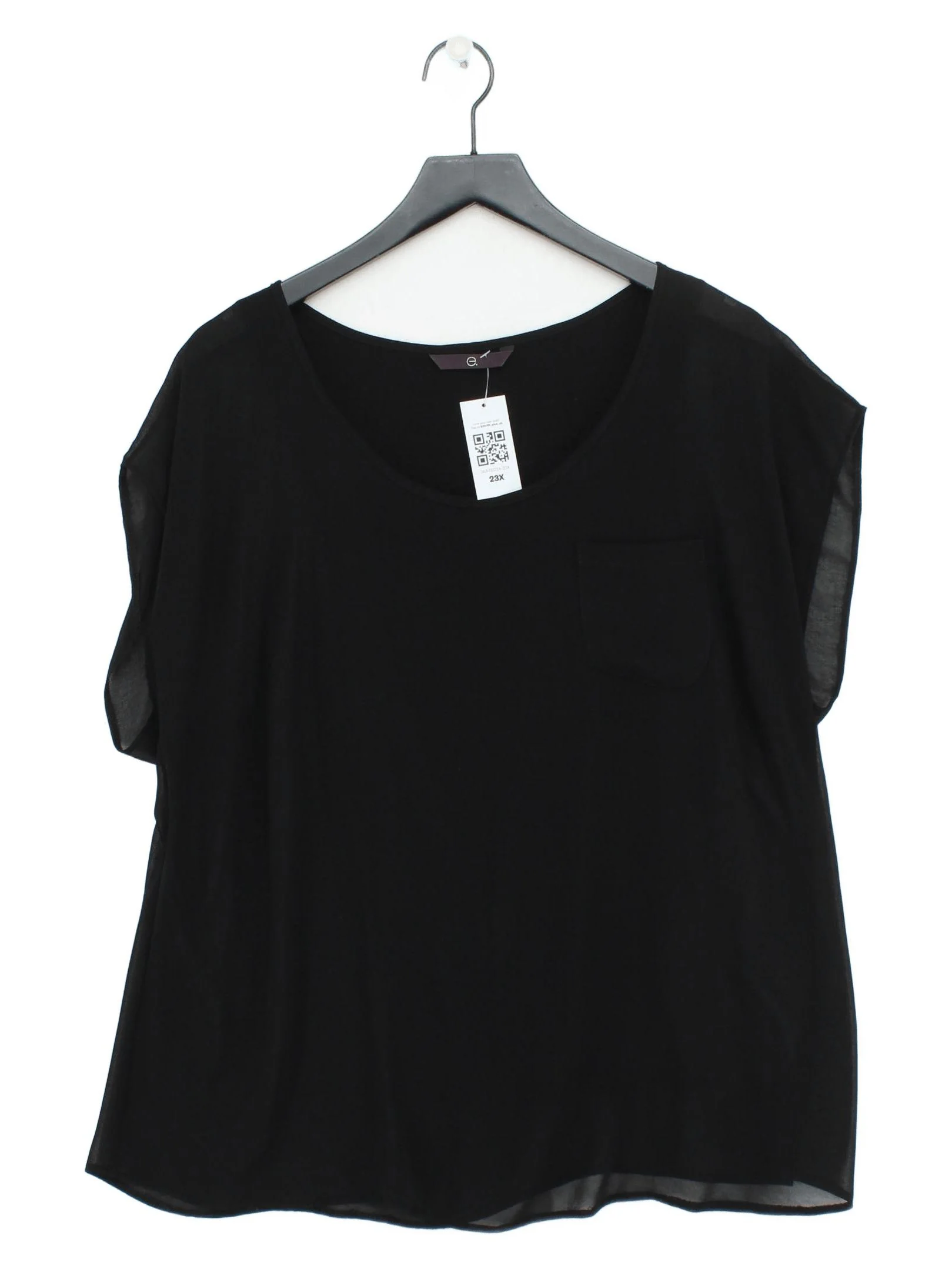 Eileen Fisher Women's Top S Black Polyester with Viscose Basic