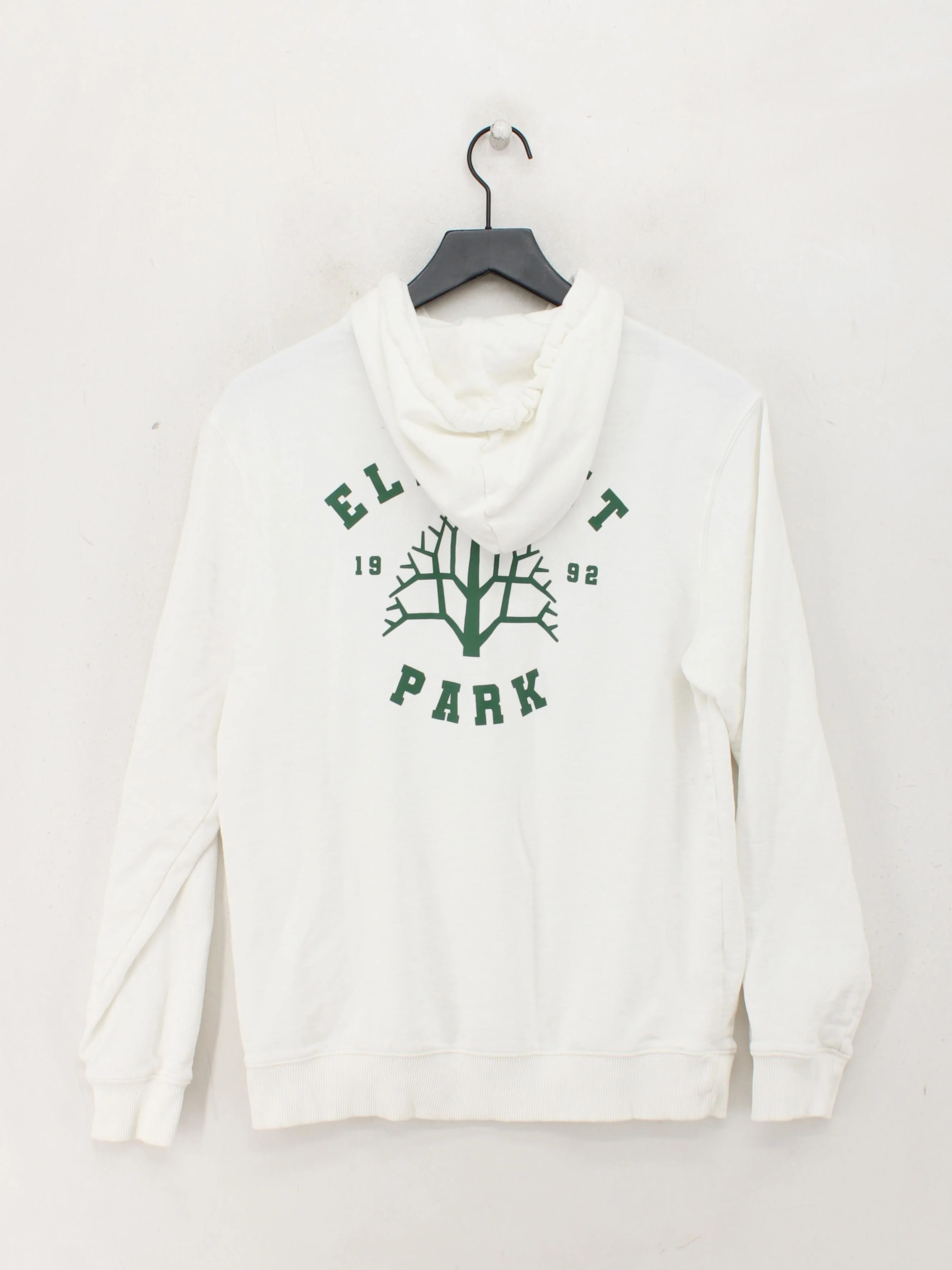 Element Men's Hoodie M White Graphic 100% Cotton Pullover - Image 2