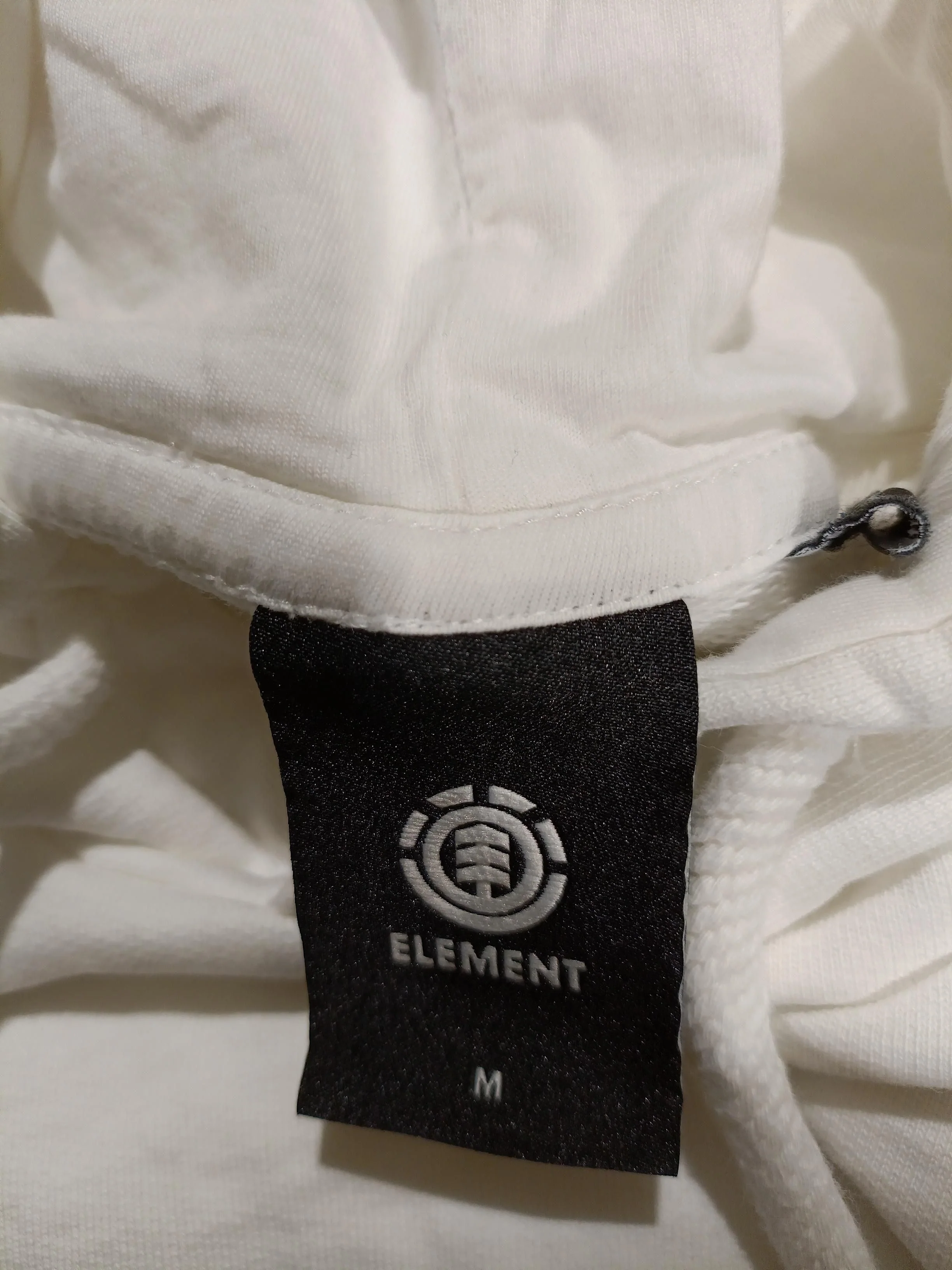 Element Men's Hoodie M White Graphic 100% Cotton Pullover - Image 5