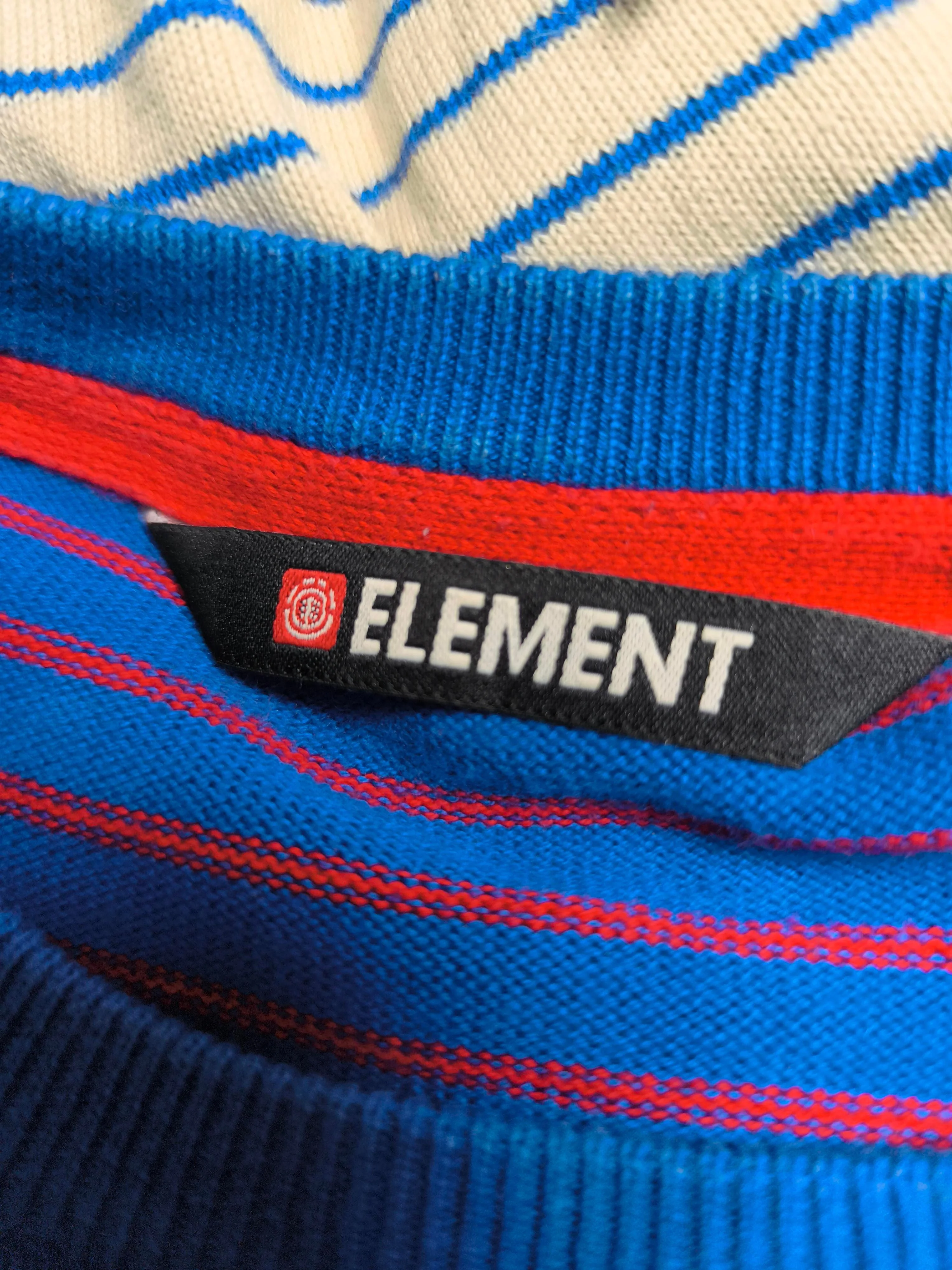Element Men's Jumper XL Multi Striped 100% Cotton Crew Neck Pullover - Image 6