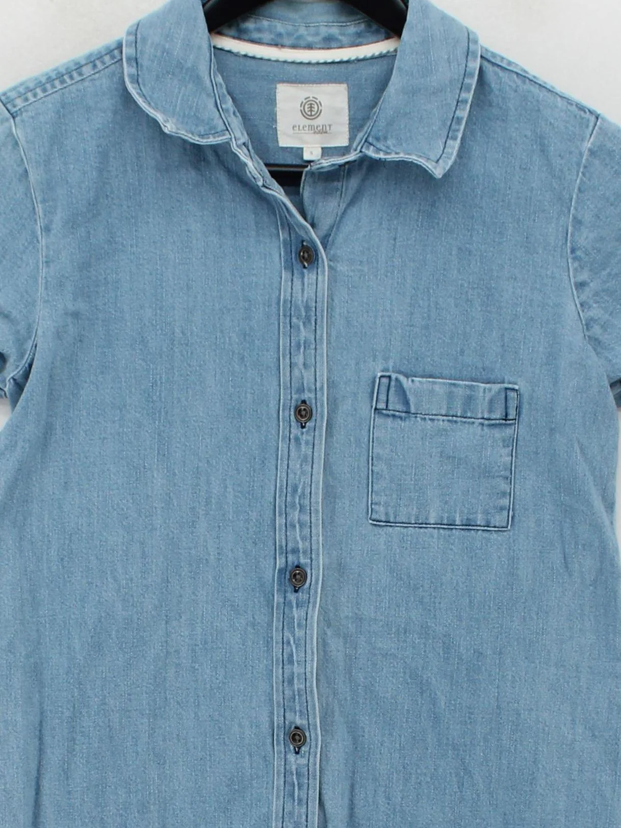 Element Shirt Mini Dress S in Blue - Image 3