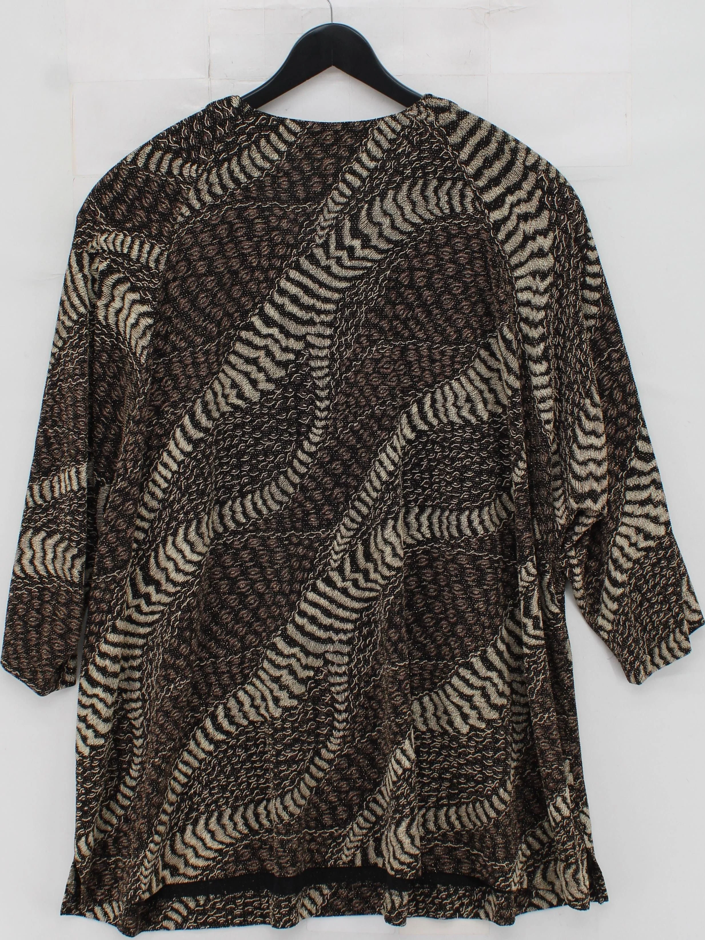 Elena Grunert Women's Top UK 28 Brown Polyester with Spandex, Other Tunic - Image 2