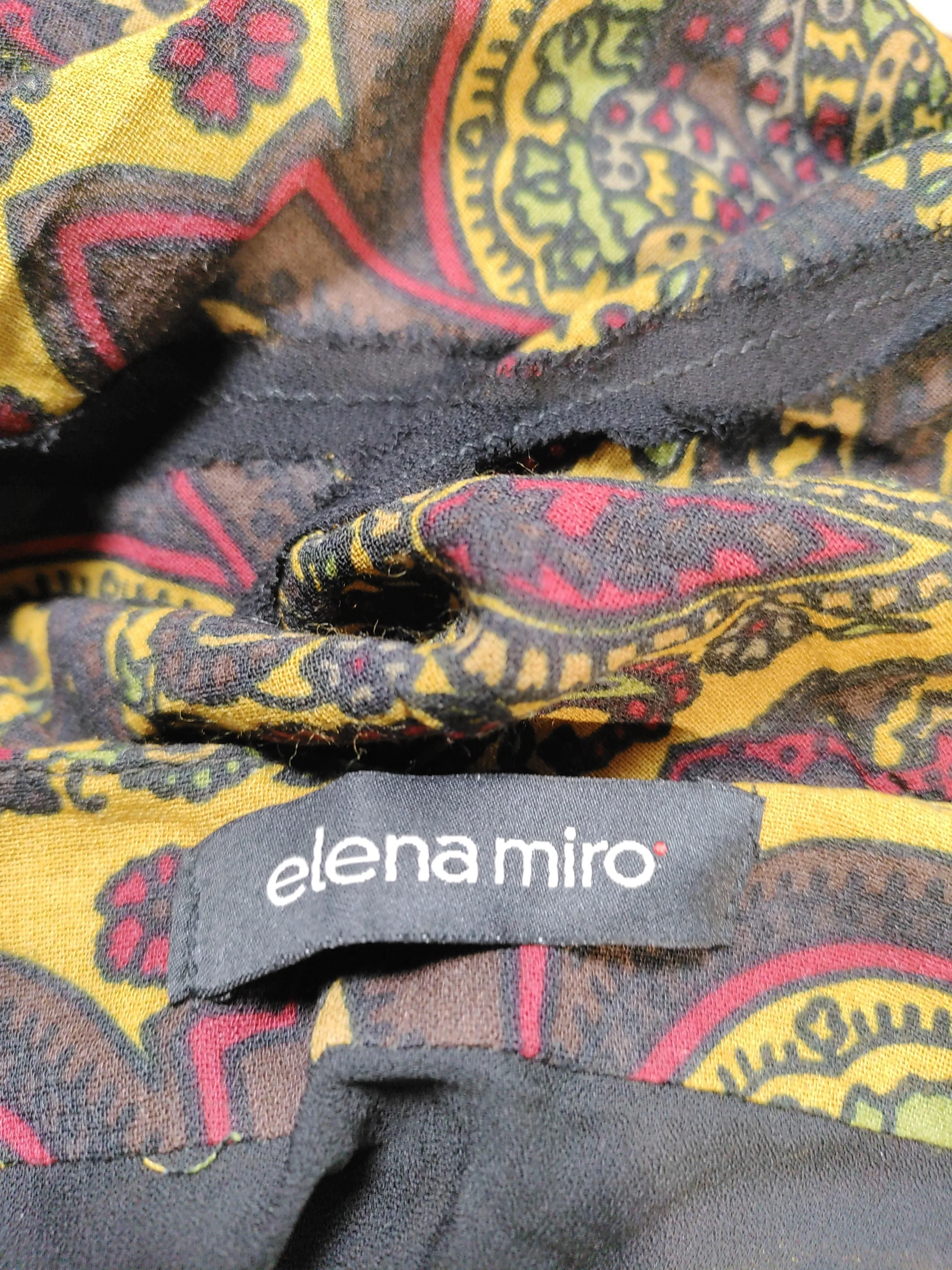Elena Miro Women's Midi Skirt UK 18 Yellow Paisley Viscose with Wool Midi A-Line - Image 6