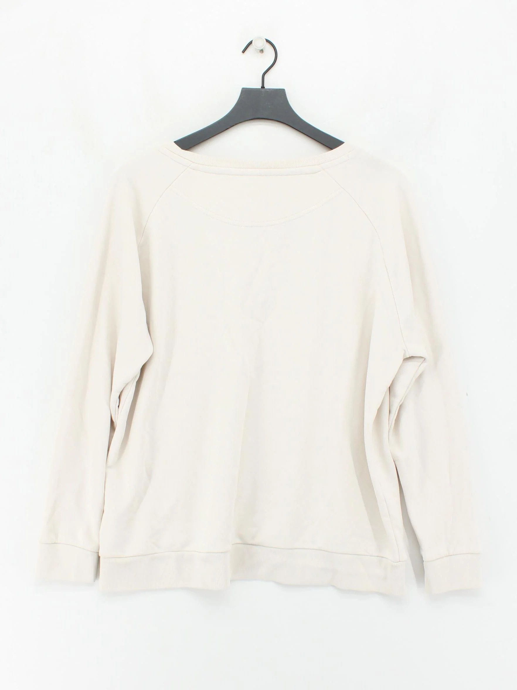 Eleven Loves Women's Hoodie XXL Cream Graphic Cotton with Polyester Pullover - Image 2