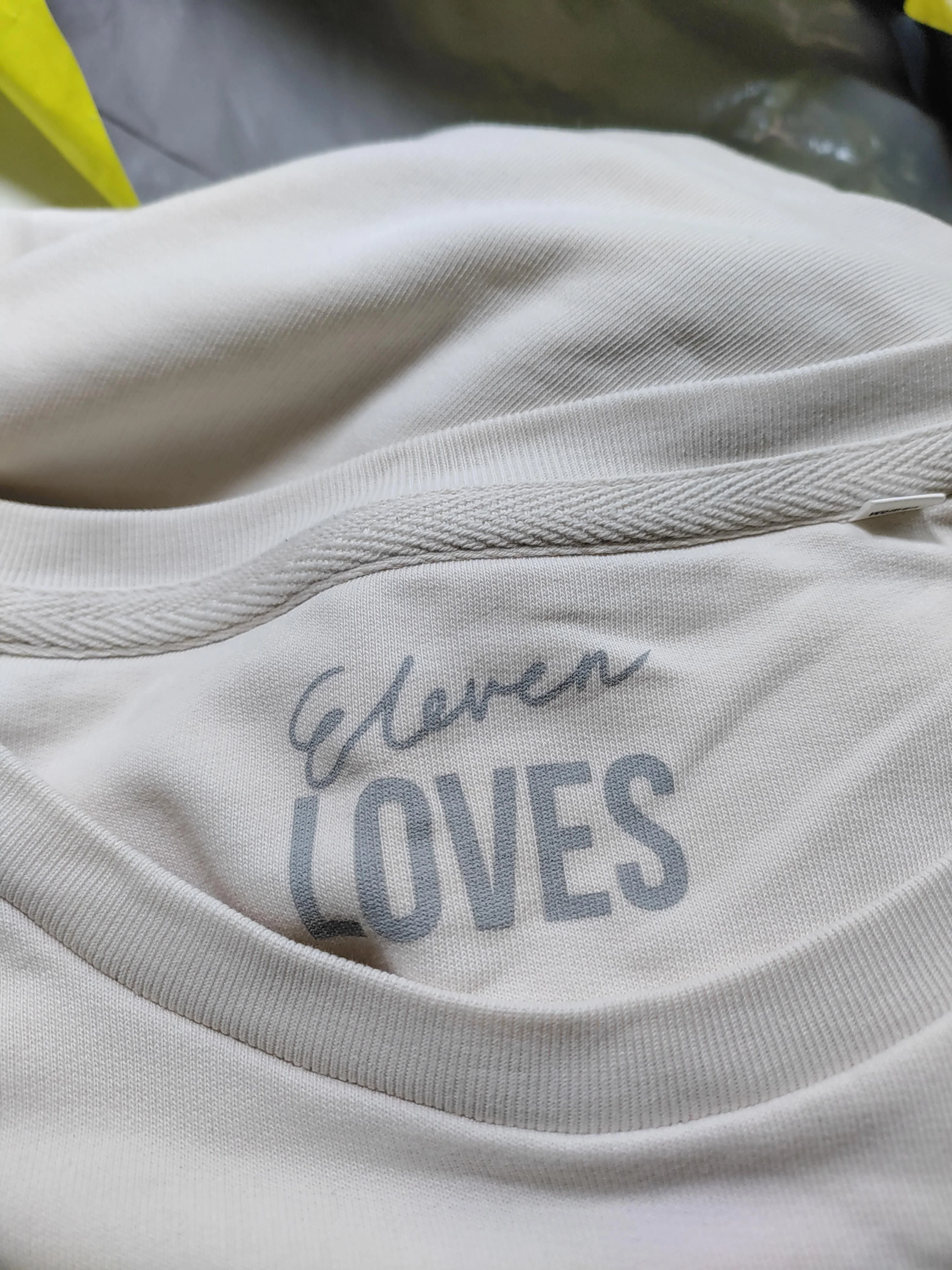 Eleven Loves Women's Hoodie XXL Cream Graphic Cotton with Polyester Pullover - Image 5