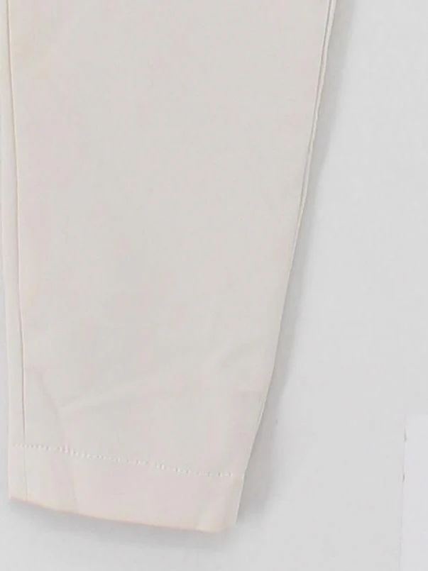 ELISABETTA FRANCHI Women's Trousers UK 8 Cream Nylon - Image 4