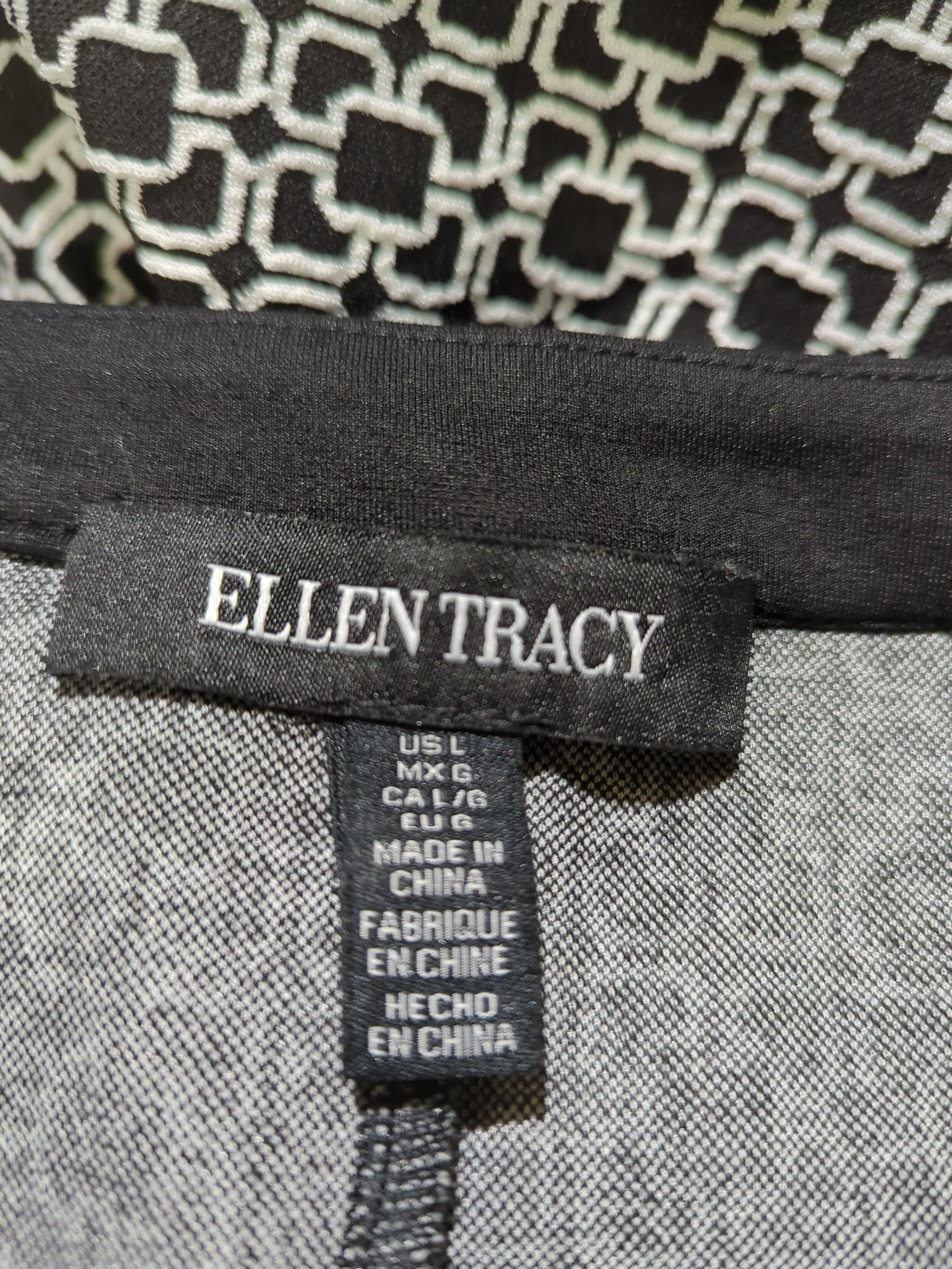 Ellen Tracy A-Line Midi Dress L in Black - Image 5