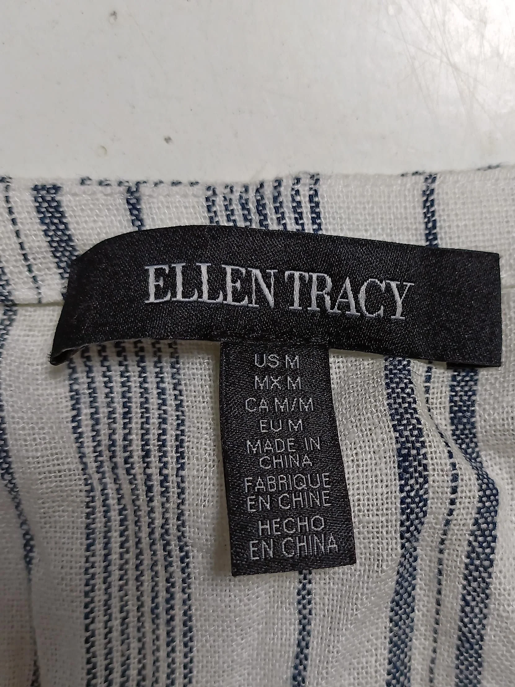 Ellen Tracy Women's Top M Multi Linen with Viscose Basic - Image 5