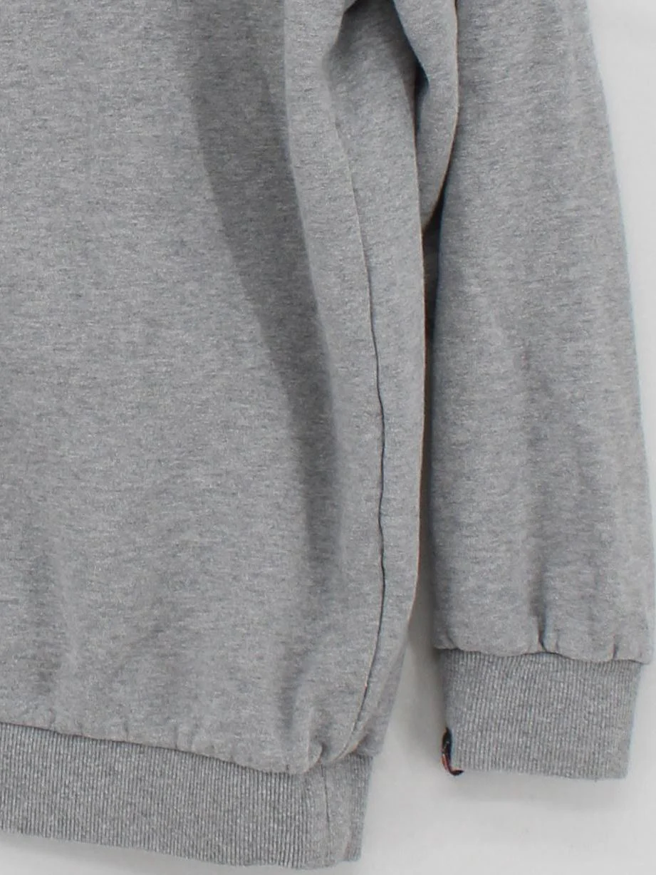 Ellesse Men's Hoodie M Grey Graphic Cotton with Polyester Pullover - Image 4