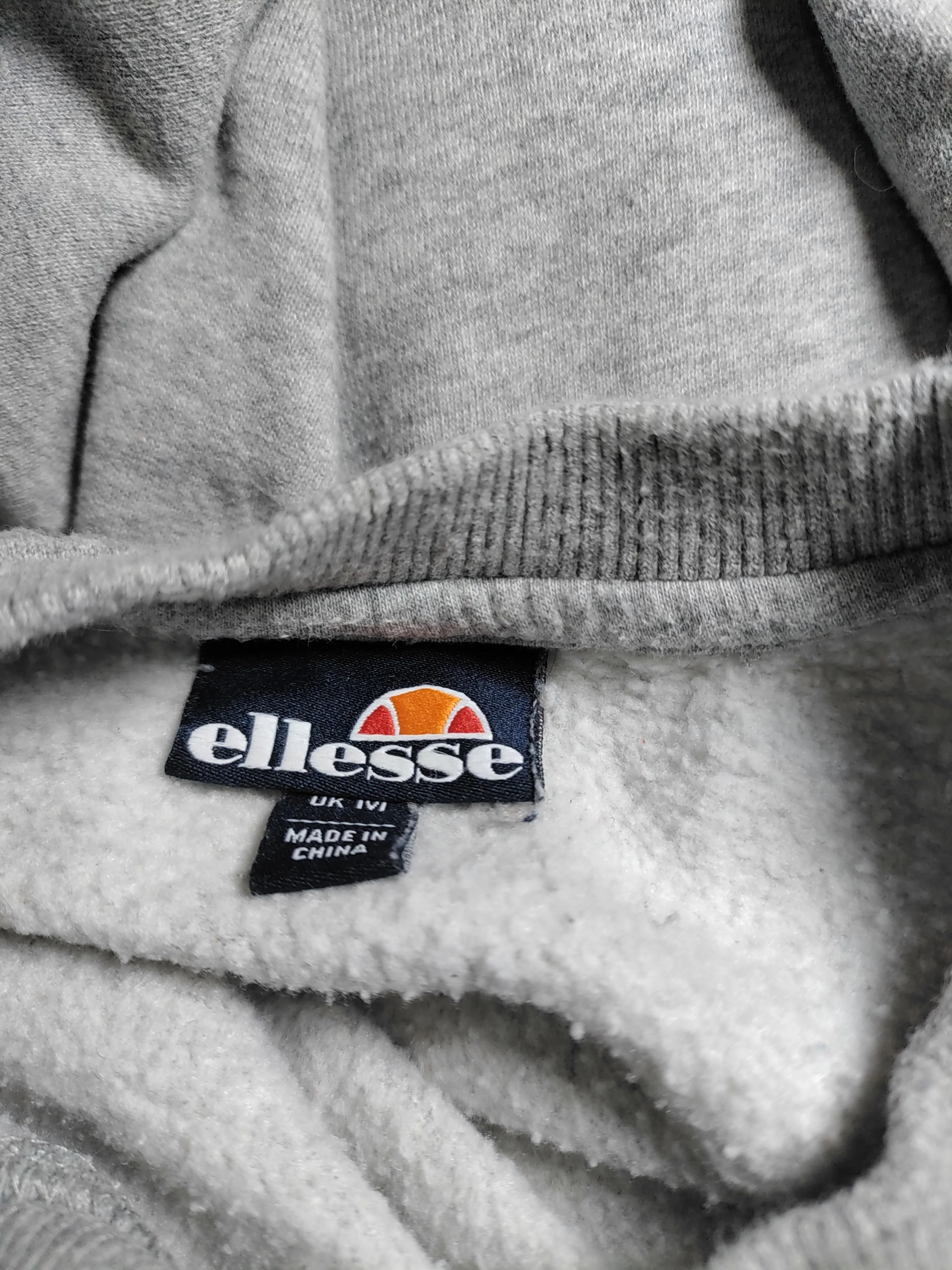 Ellesse Men's Hoodie M Grey Graphic Cotton with Polyester Pullover - Image 5