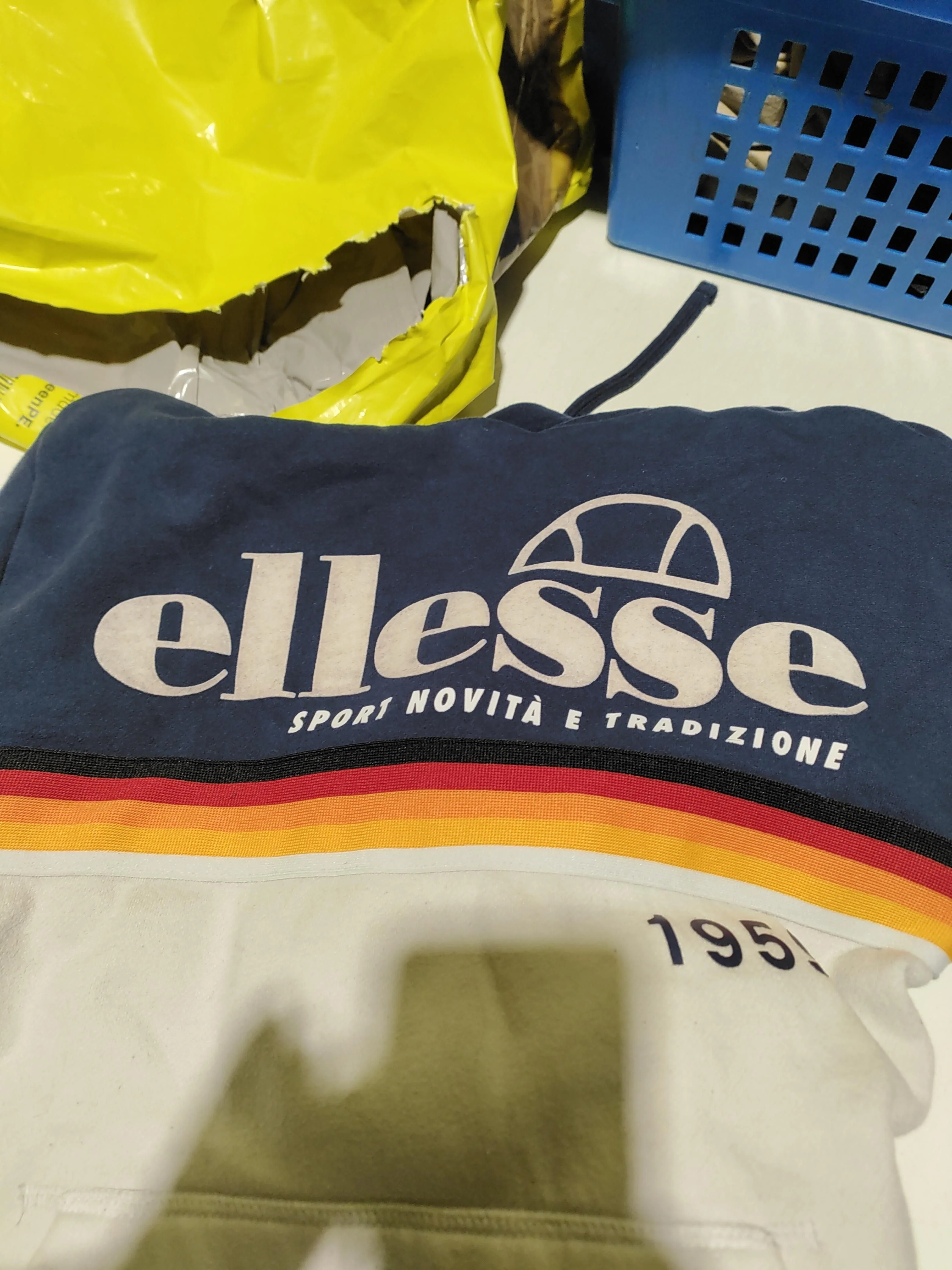 Ellesse Men's Hoodie S Blue Graphic Cotton with Polyester Pullover - Image 6
