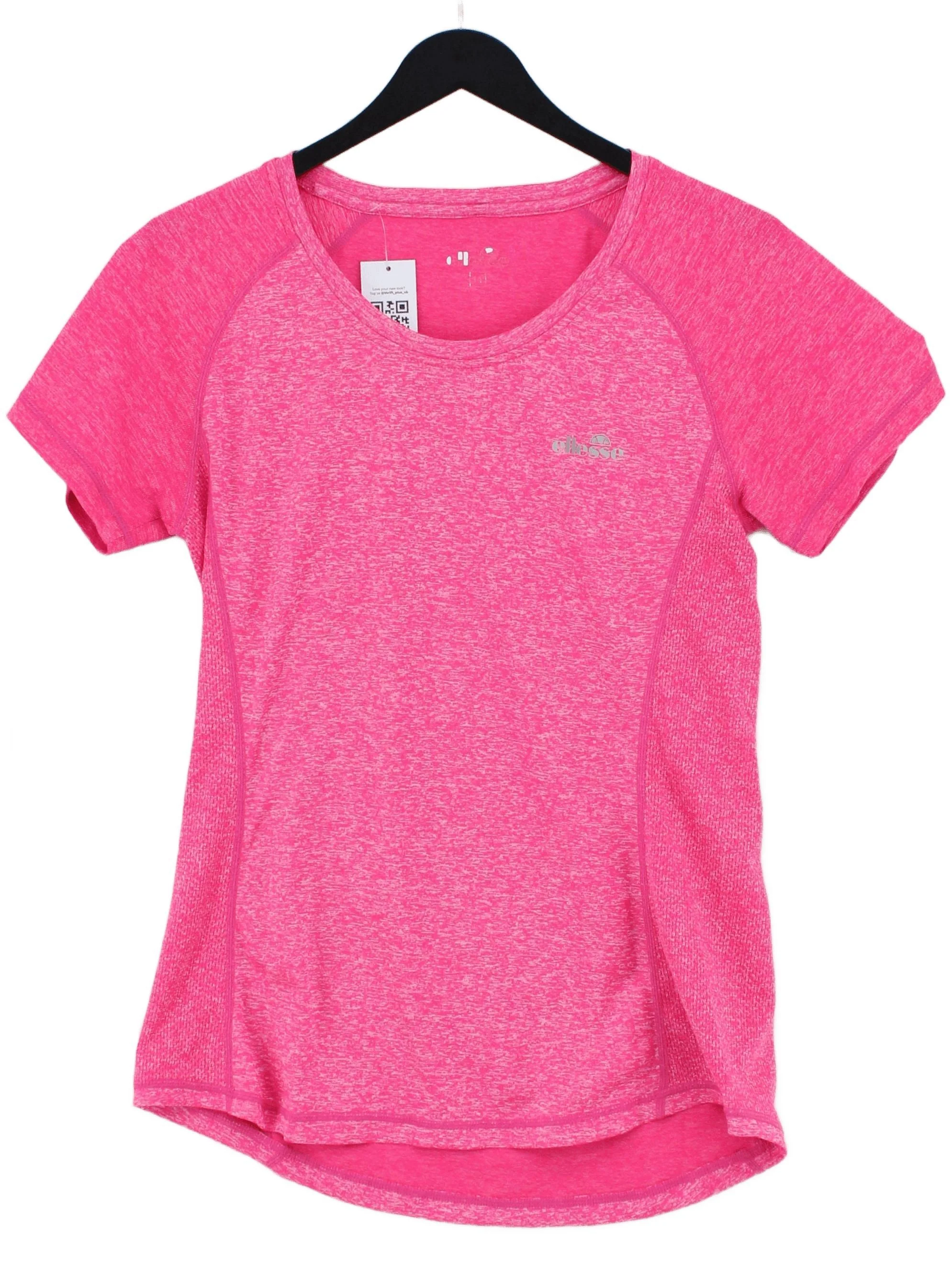 Ellesse Women's T-Shirt S Pink 100% Polyester Basic