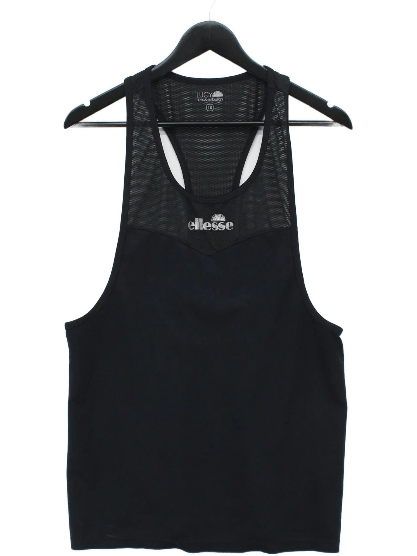 Ellesse Women's T-Shirt UK 10 Black Polyester with Elastane Sleeveless Basic