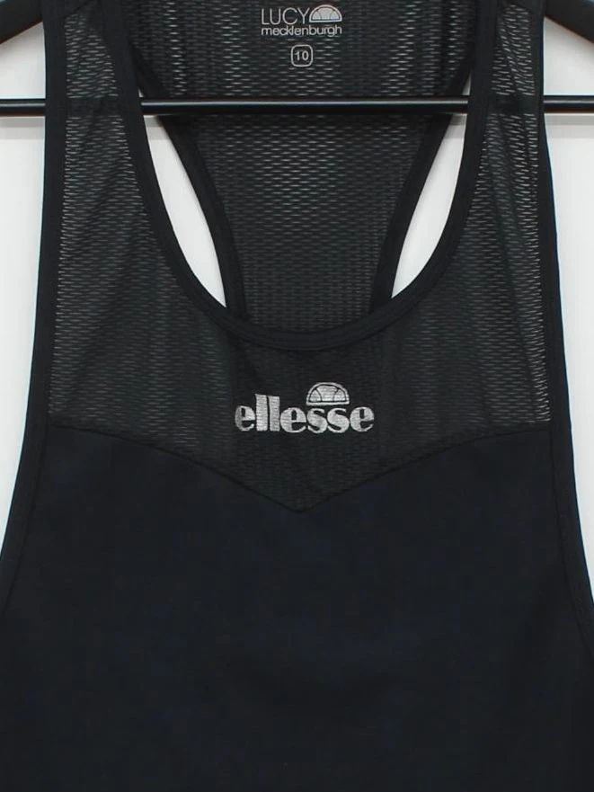 Ellesse Women's T-Shirt UK 10 Black Polyester with Elastane Sleeveless Basic - Image 3