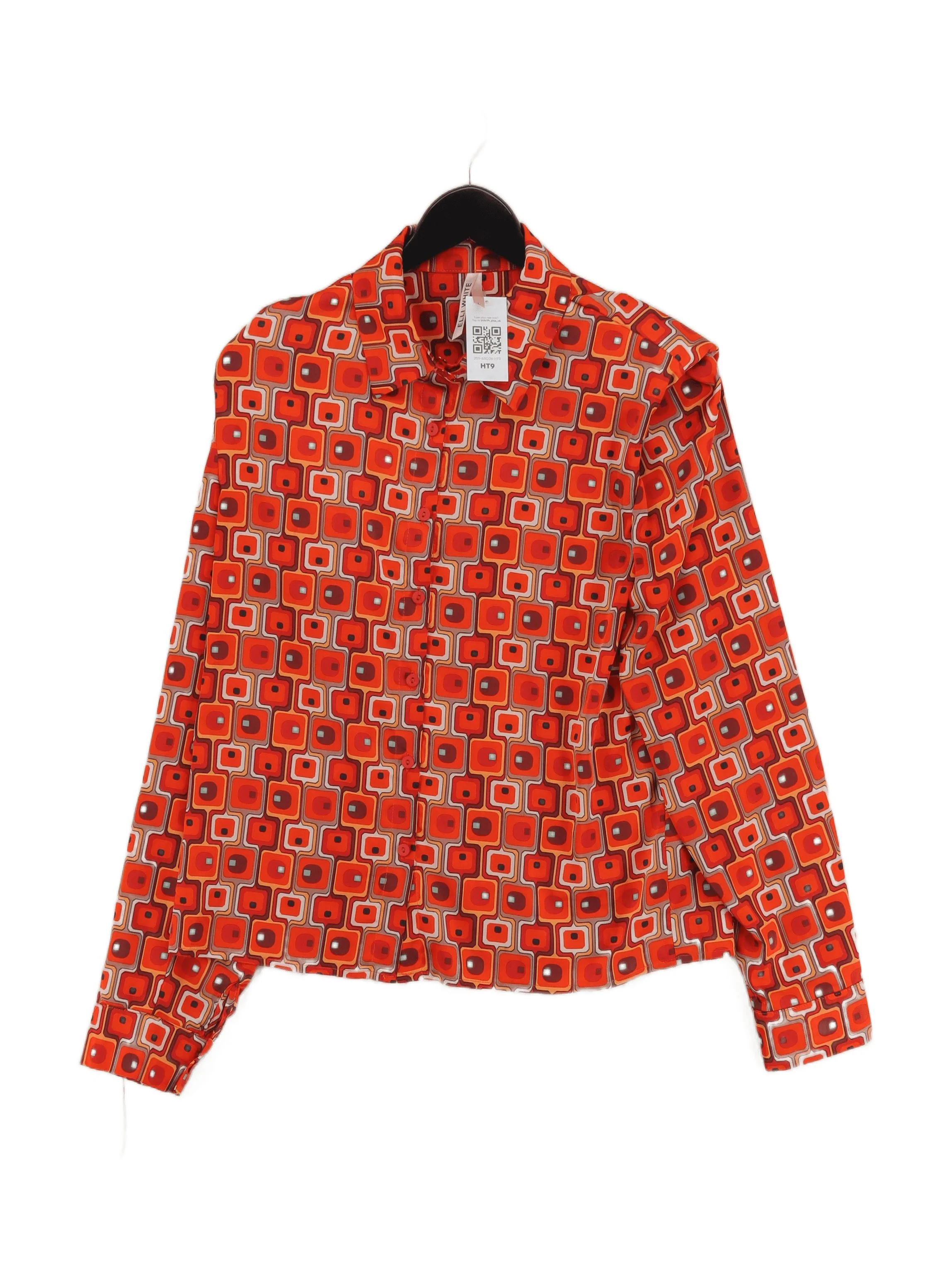 Elli White Women's Shirt L Multi 100% Polyester Basic