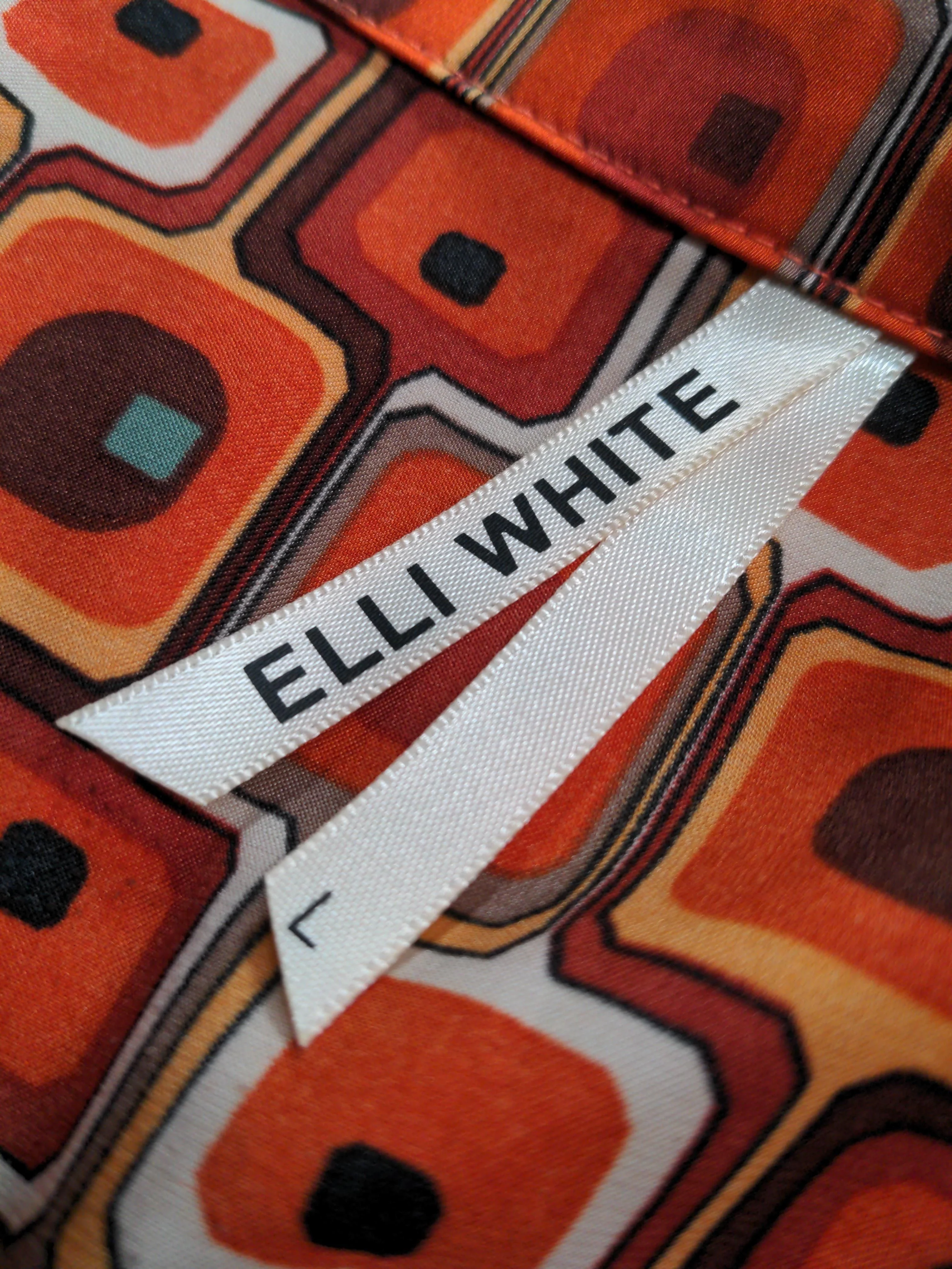 Elli White Women's Shirt L Multi 100% Polyester Basic - Image 5