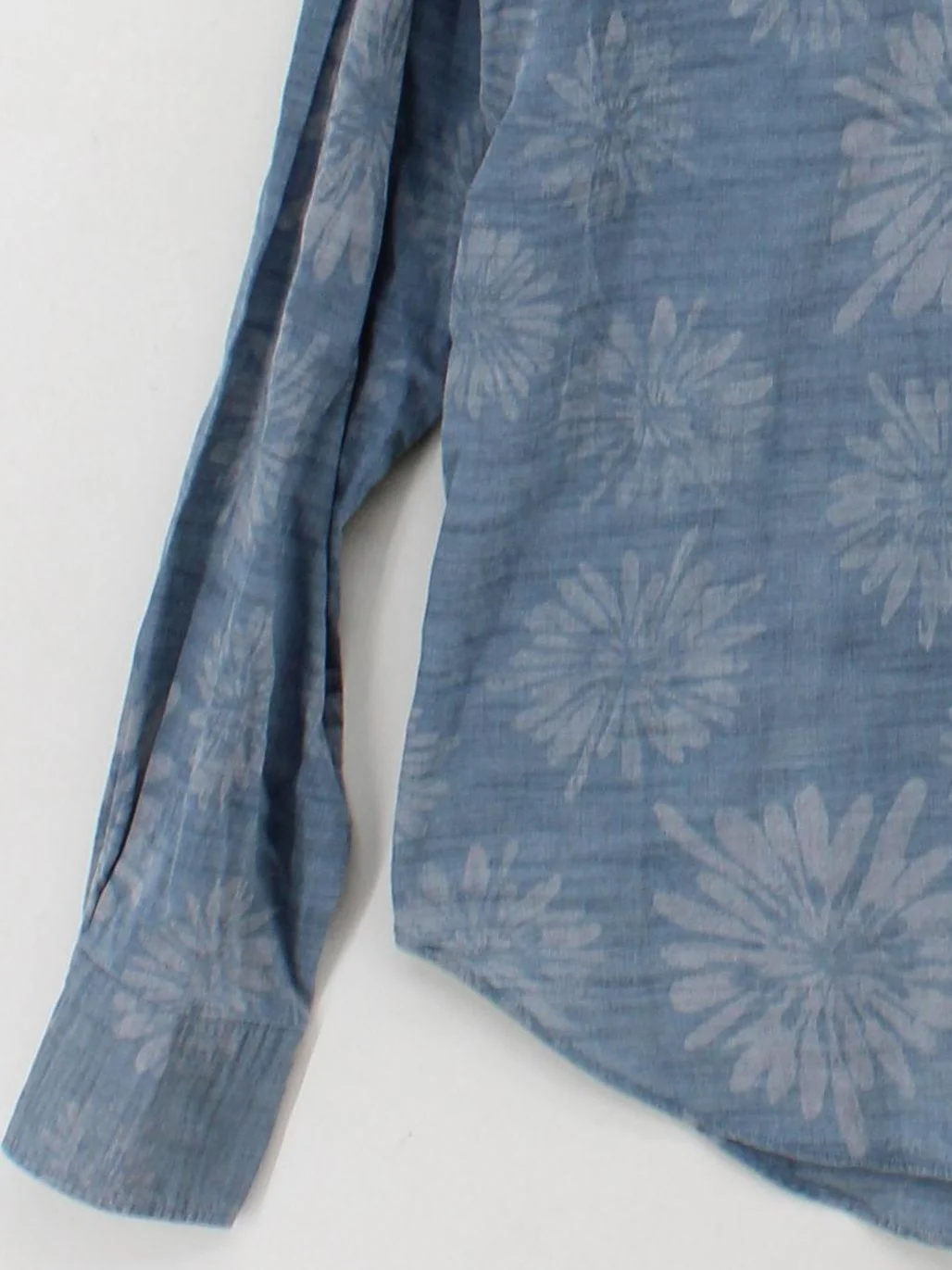 Emanuel Berg Men's Shirt XL Blue Floral 100% Cotton Basic - Image 4