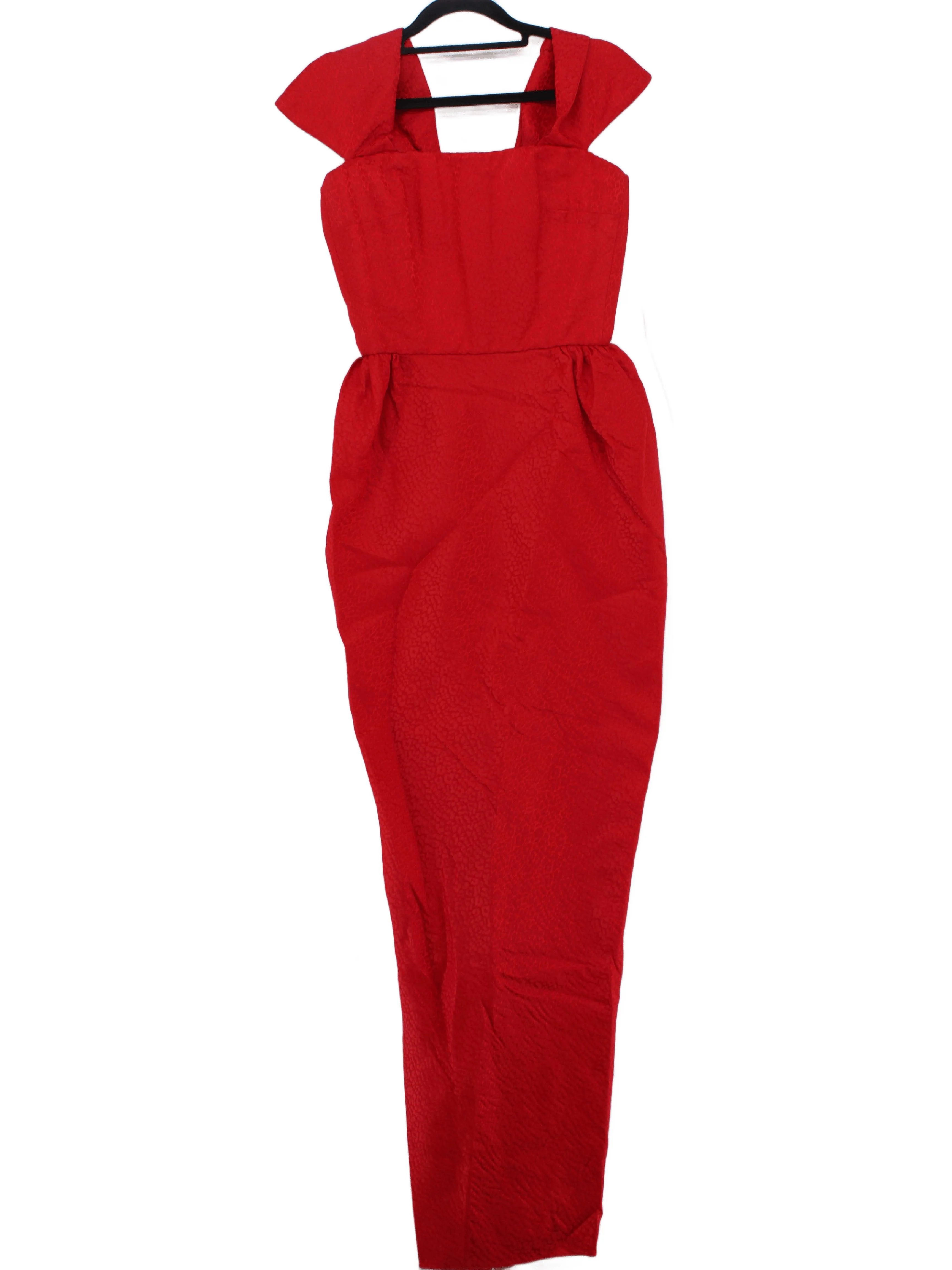 Emilio de la Morena Bodycon Maxi Dress UK6 in Red RRP £1400 - Image 2