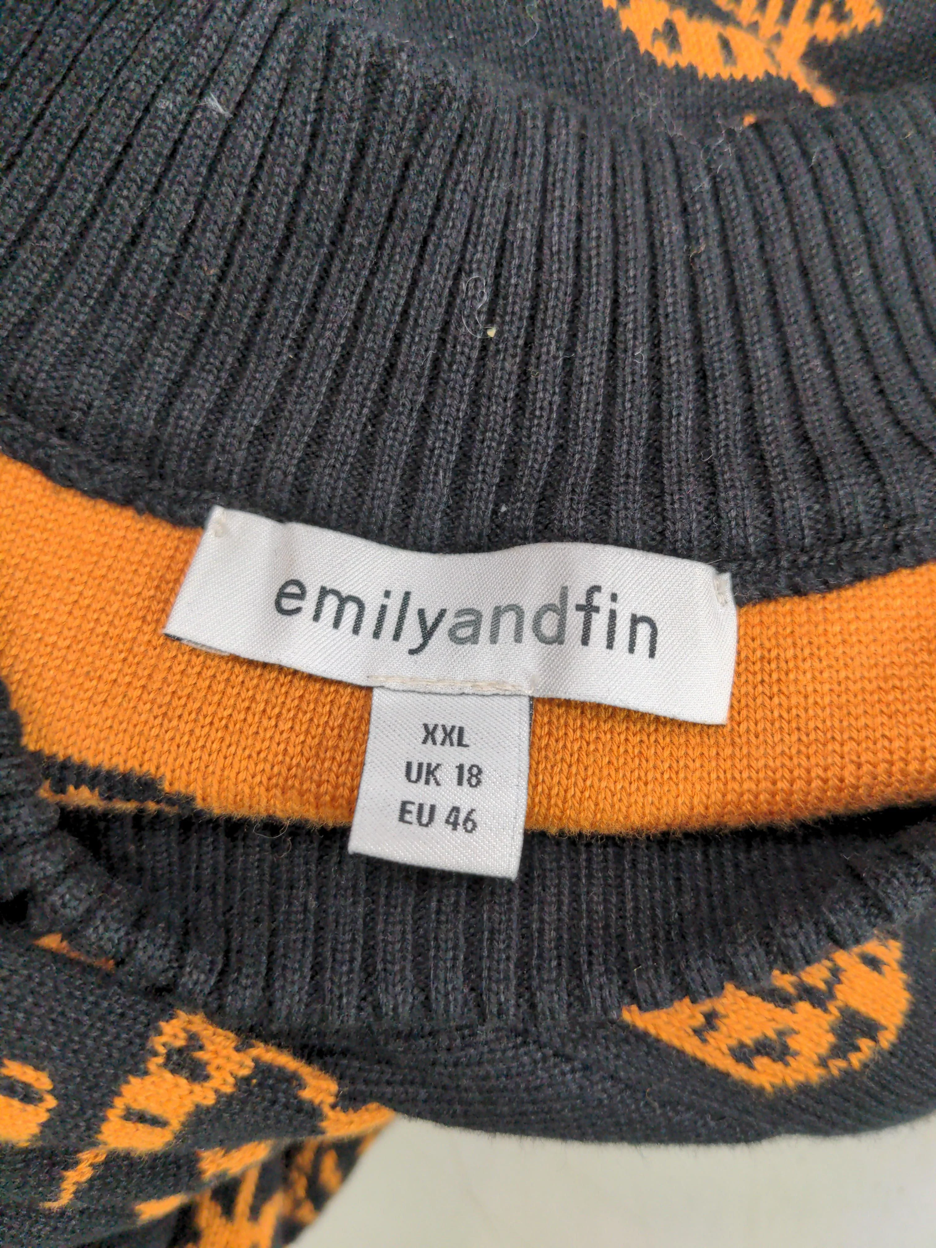 Emily And Fin Women's Jumper XXL Black 100% Cotton Pullover - Image 5