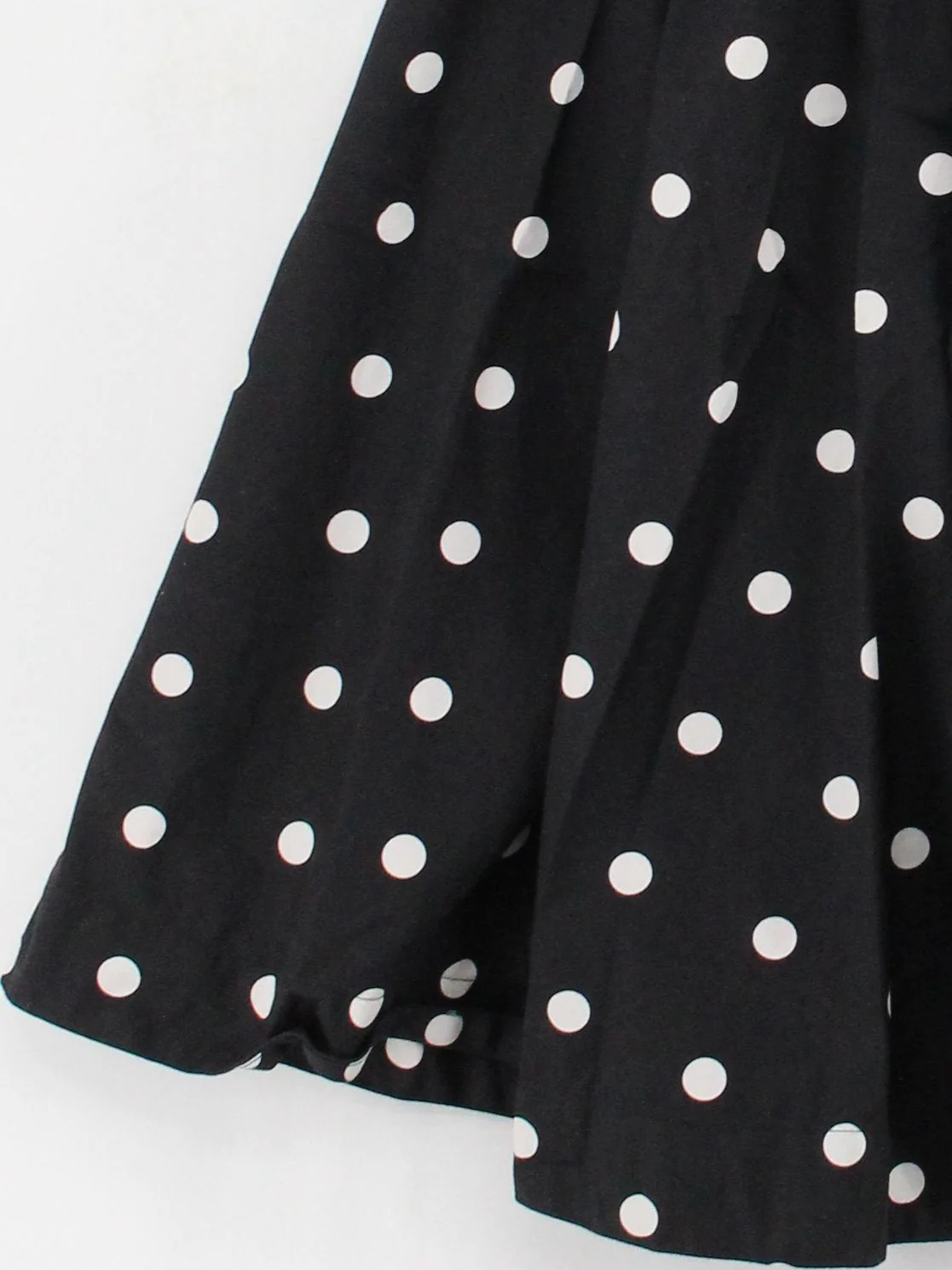 Emily And Fin Women's Midi Skirt UK 8 Black Polkadot 100% Cotton Midi A-Line - Image 4