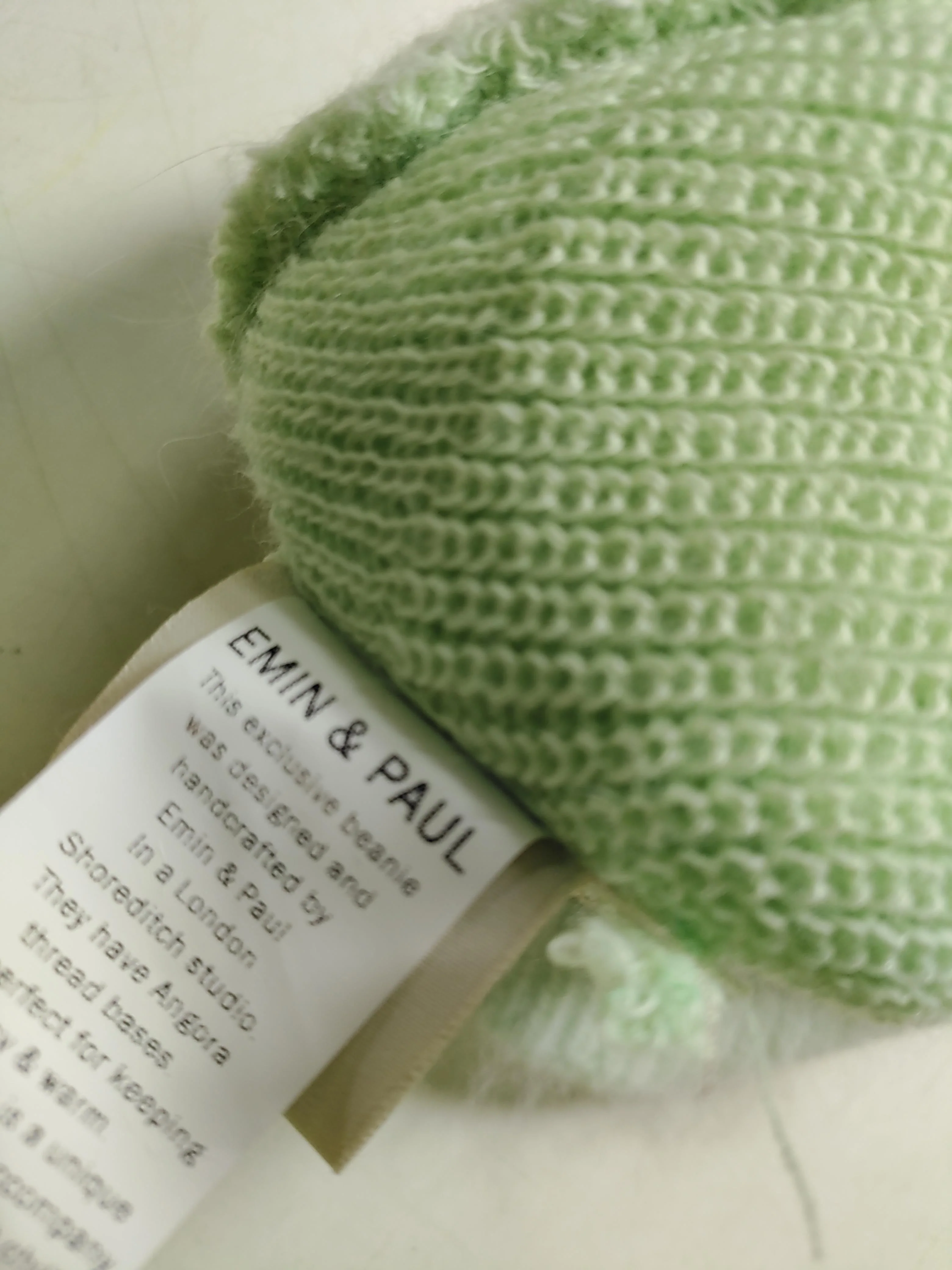 Emin&Paul Men's Hat M Green Angora with Acrylic Beanie - Image 6