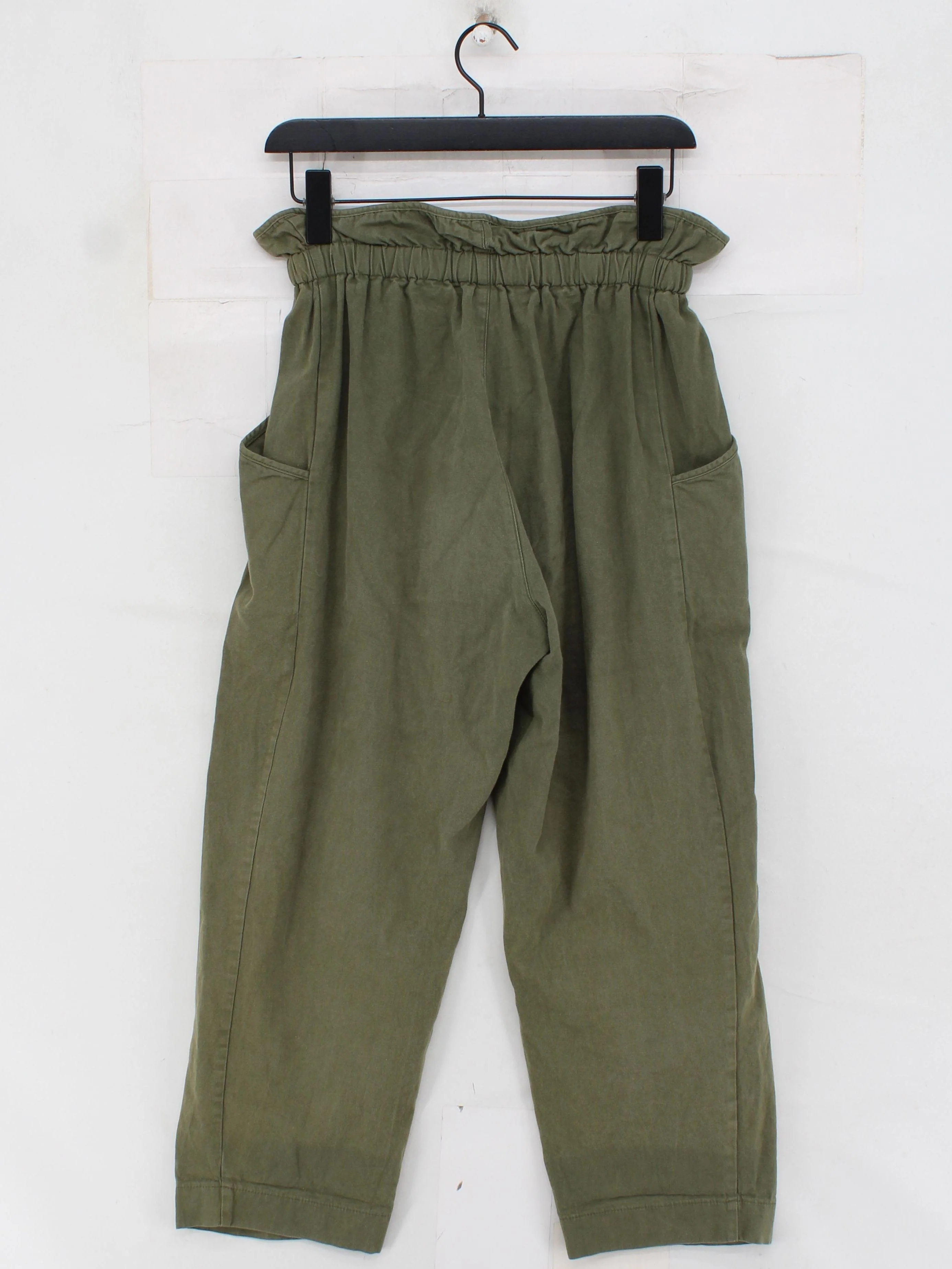 Emin&Paul Women's Trousers S Green 100% Cotton Tapered Sweatpants - Image 2