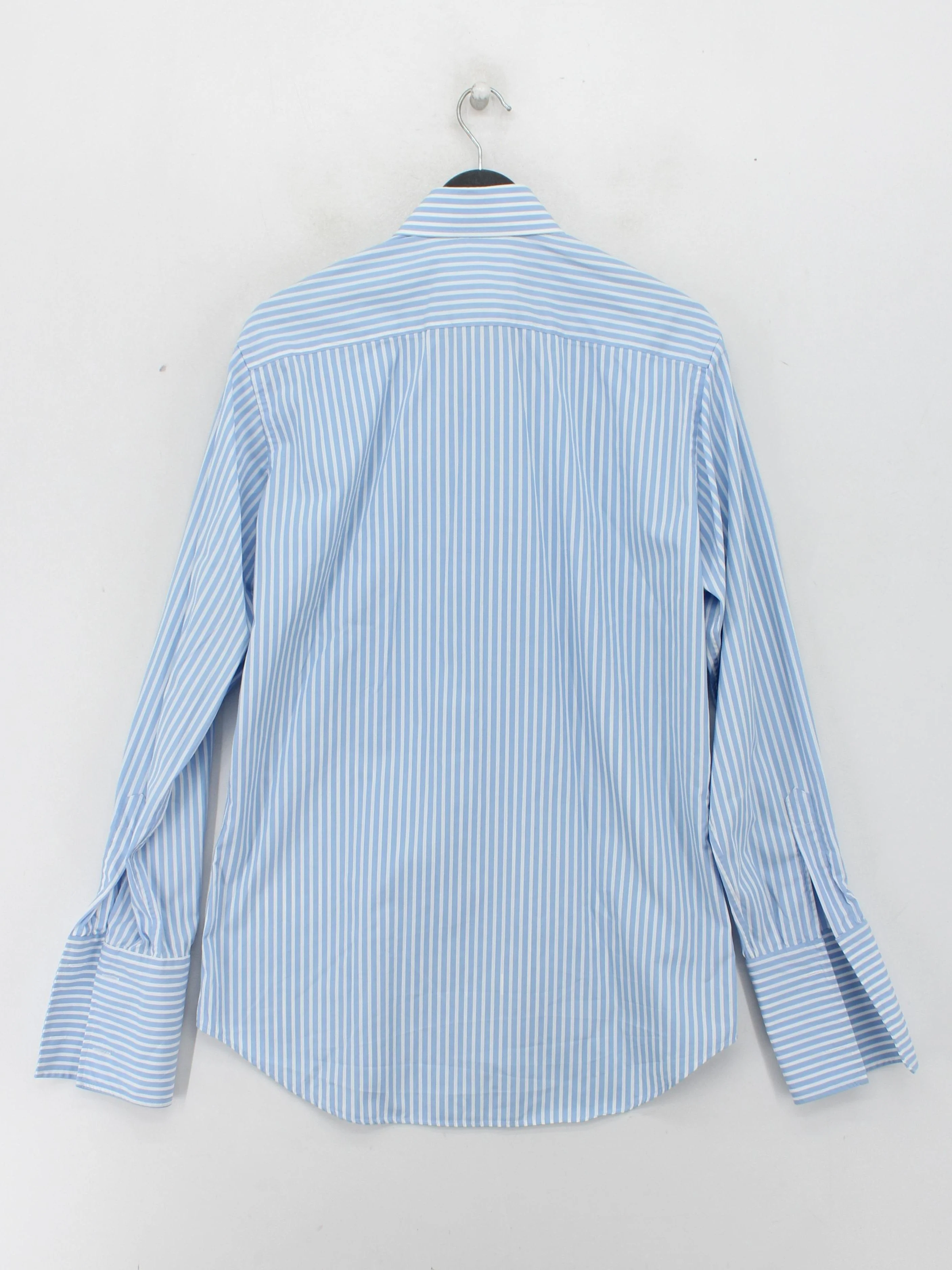 Emmett Men's Shirt Chest: 44 in Blue Striped 100% Other Basic - Image 2