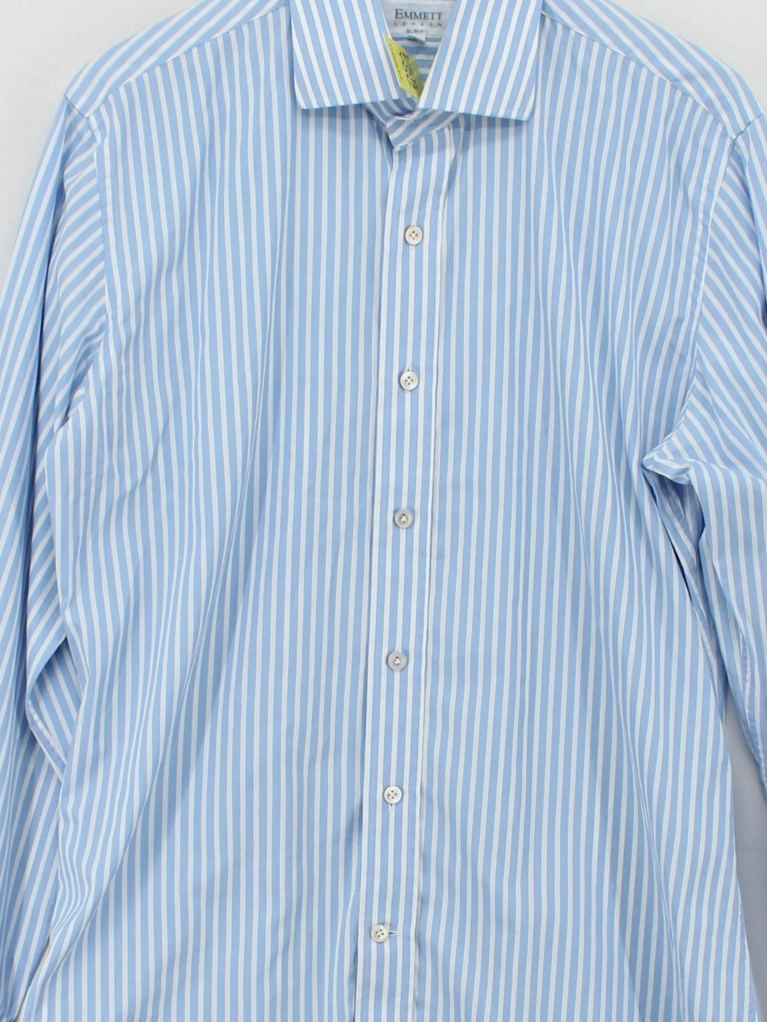 Emmett Men's Shirt Chest: 44 in Blue Striped 100% Other Basic - Image 3