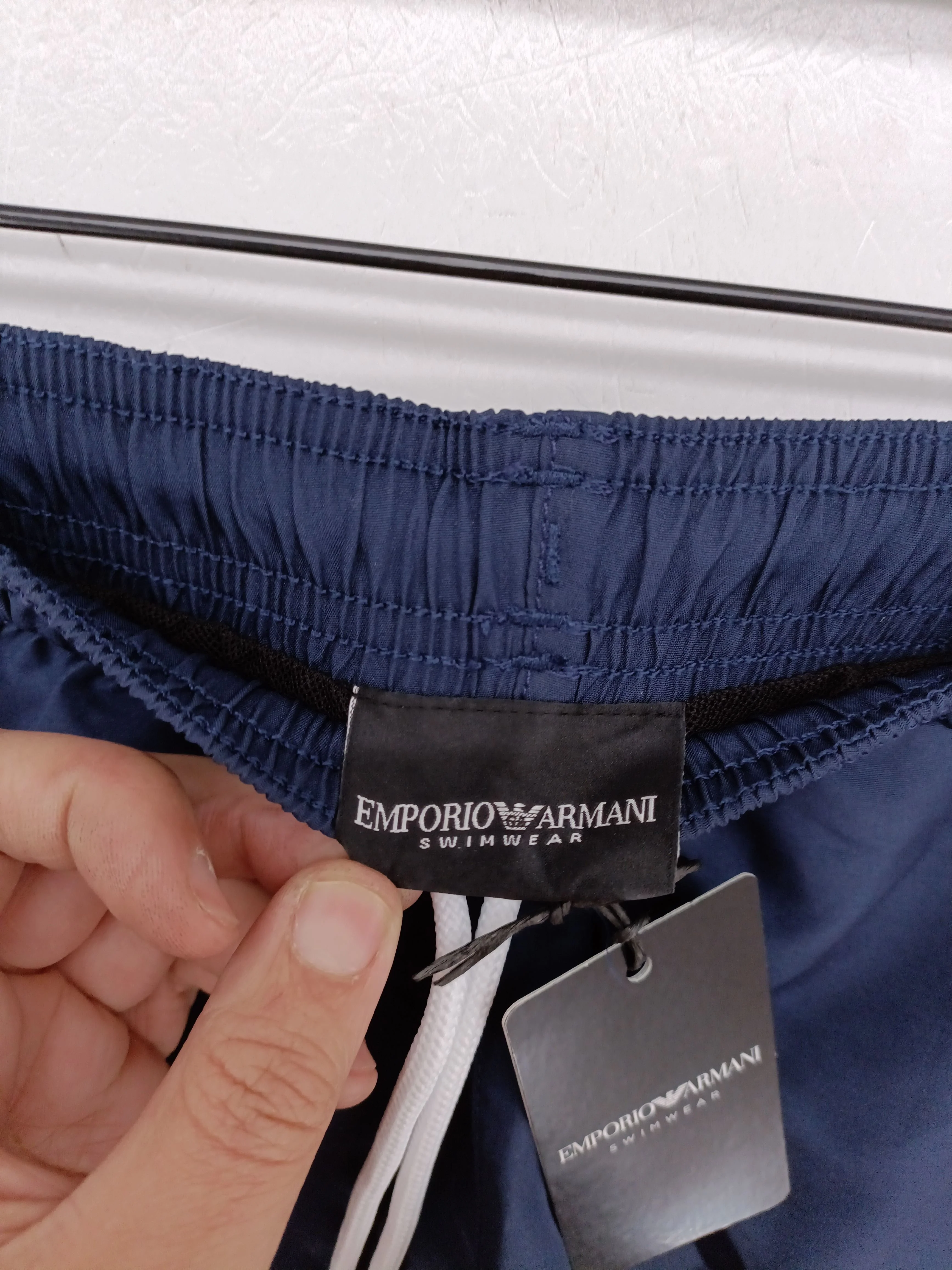 Emporio Armani athletic swim trunks in blue RRP £60 - Image 5