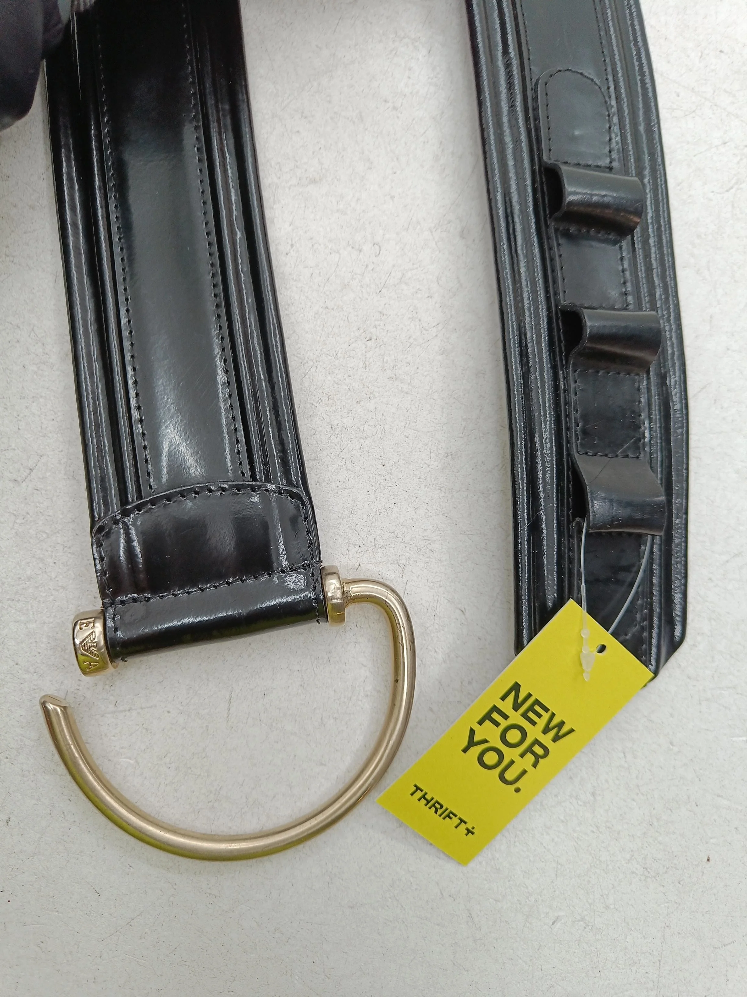 Emporio Armani Men's Belt M Black 100% Leather Dress Belt - Image 3