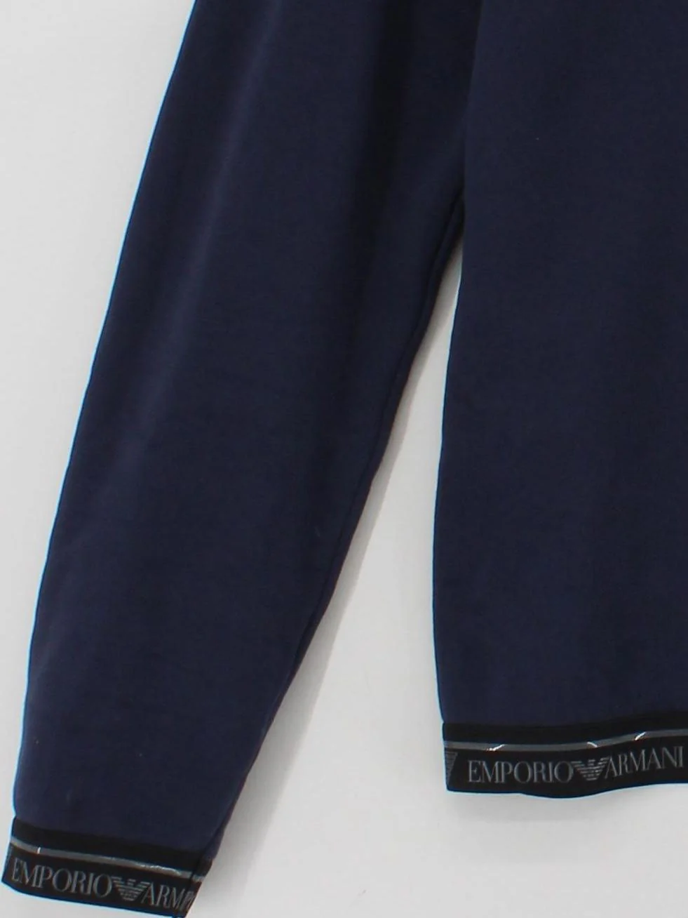 Emporio Armani Men's Hoodie M Blue Graphic Cotton with Polyester Pullover - Image 4